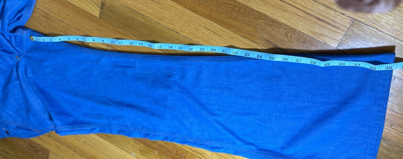 VINTAGE 70s Levis 799 Overalls Double Blank Orange Tab Flare Tags Attached 30×33