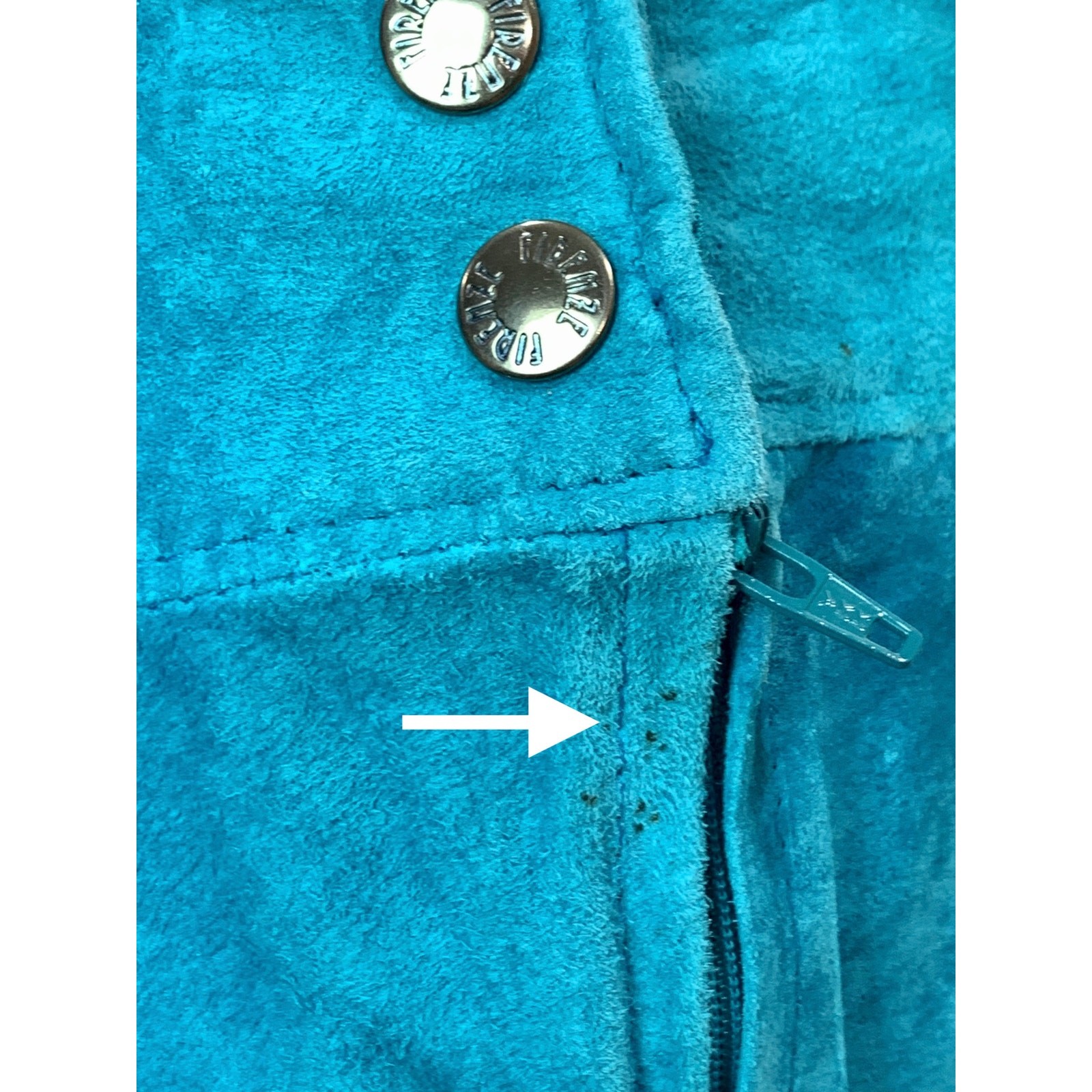 80s Dark Aqua Blue SUEDE Shorts | Asymmetrical Soft Leather | 28″ W