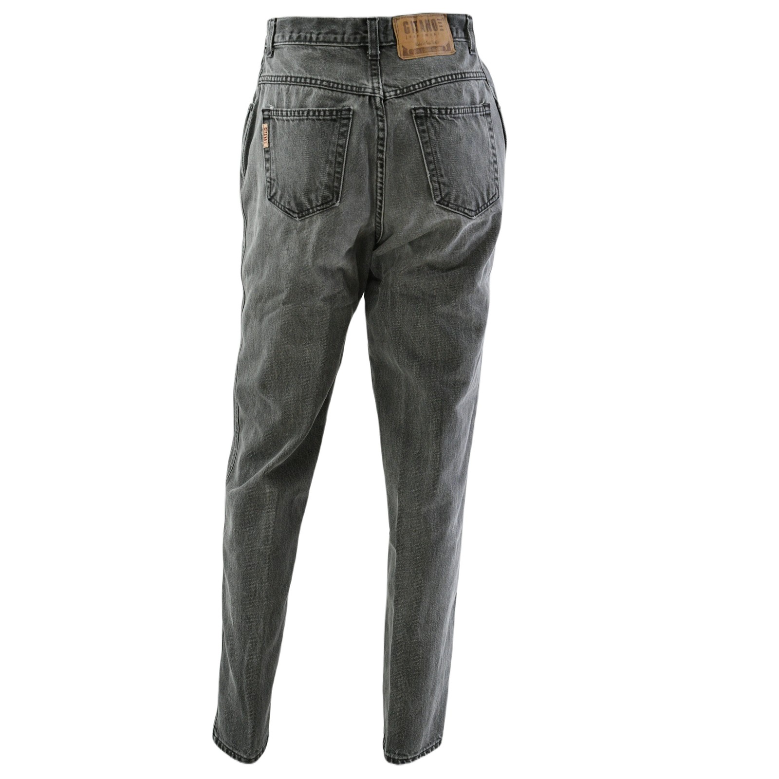90s Vintage Black Wash High Waist Tapered Leg Jeans Womens 8 Gitano