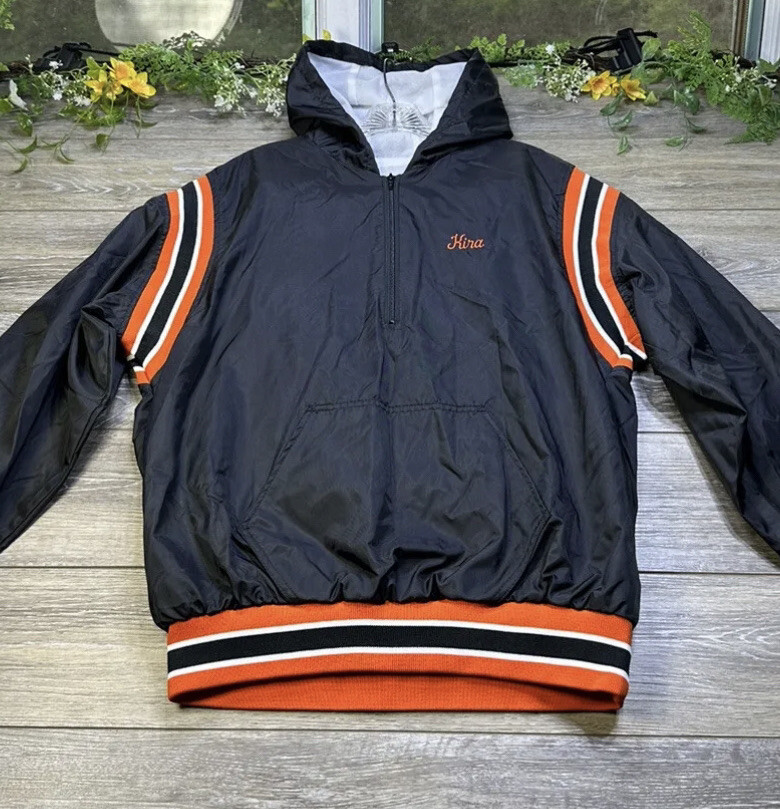 Waterloo Indians High School Satin Varsity Jacket Hooded Medium Vintage USA Made