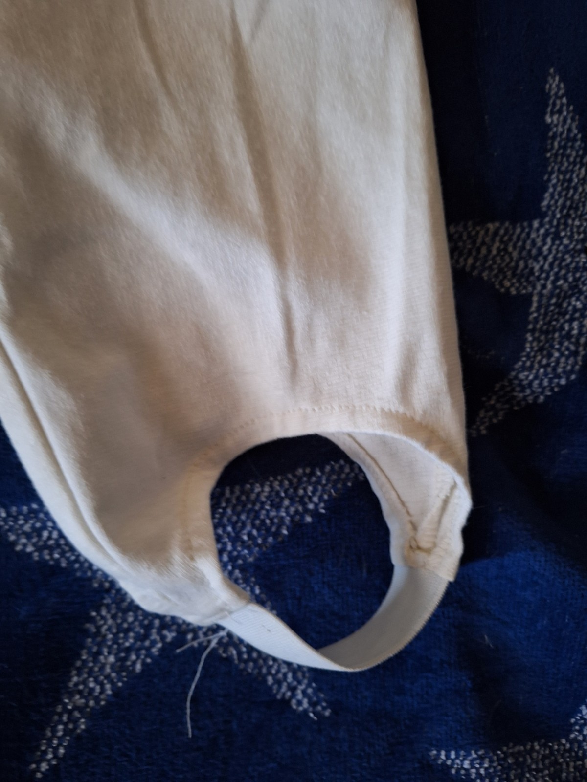 Vintage Cream Stirrup Pants 80s Size 12 Tall