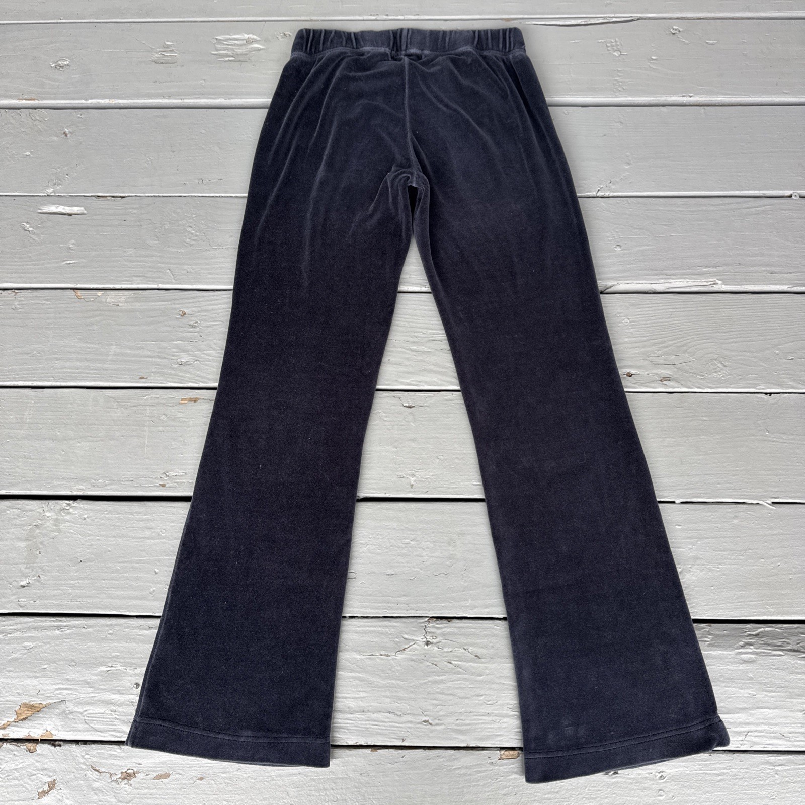 Vintage Y2K COCO Dark Navy velvet Low rise flare Sweatpants Size M