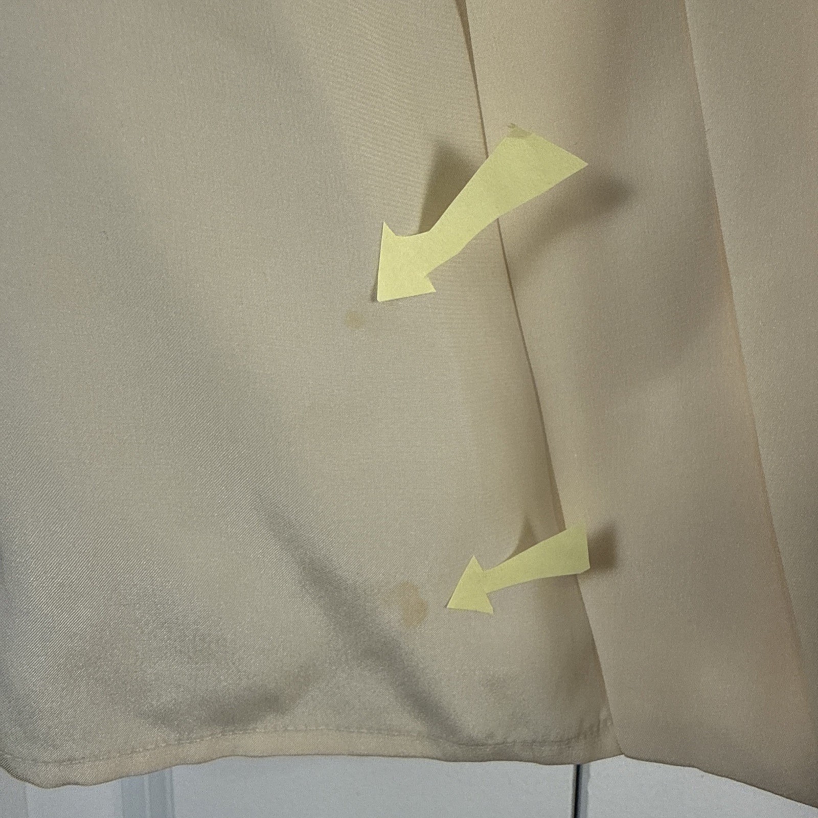 Vtg 100% Silk Blouse 8 Cream Pleats Faux Wrap Shoulder Pads Dynasty Old Money