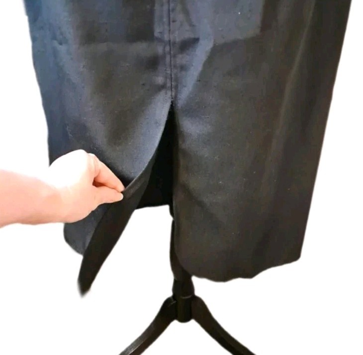 Vintage 80s Glam East End Avenue Black Sequin Rhinestone Midi Pencil Skirt 7/8