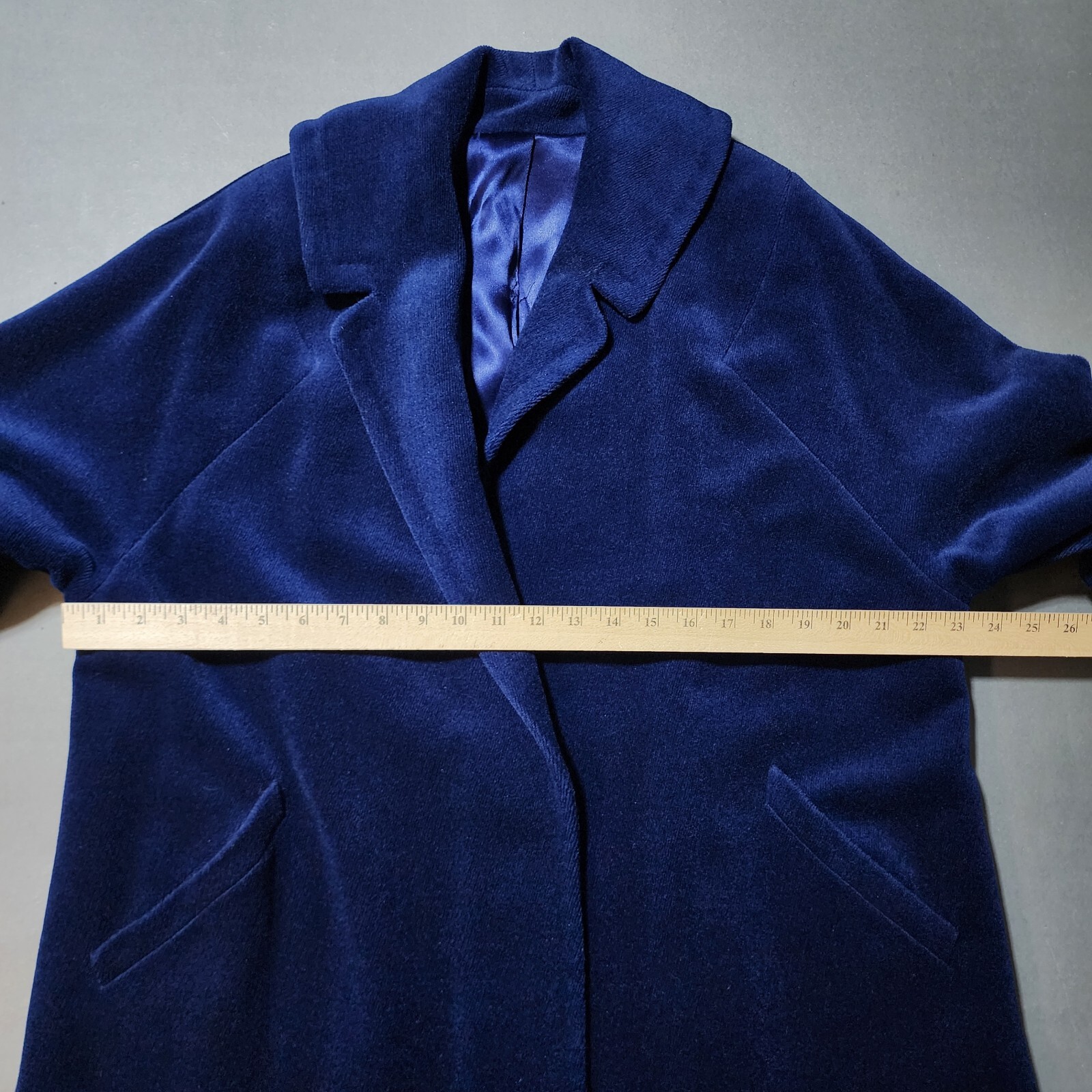 😎❤️Vtg 1950’s Coat Blue Forstmann Marvella II (A Wool Pile Velvet) Silk Lining