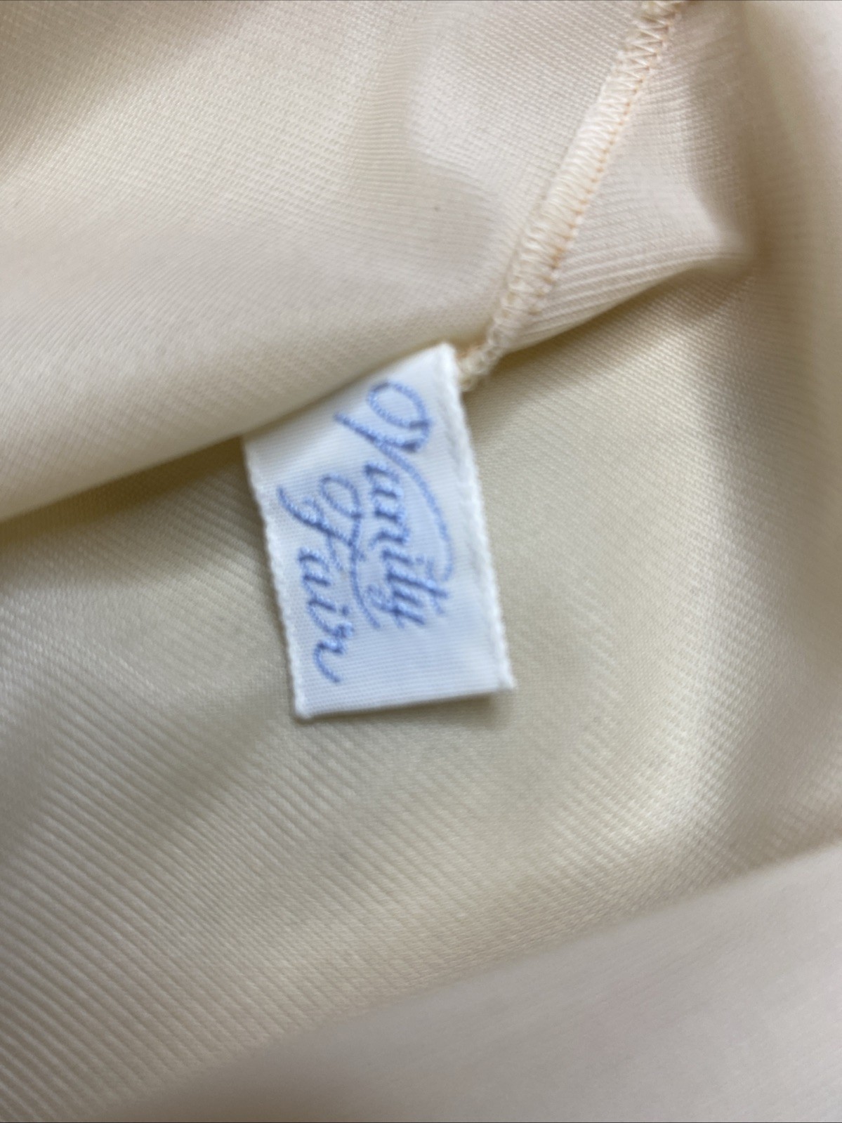Vintage 50’s Vanity Fair Nightgown Double Nylon Tricot Beige Nude Lace 32
