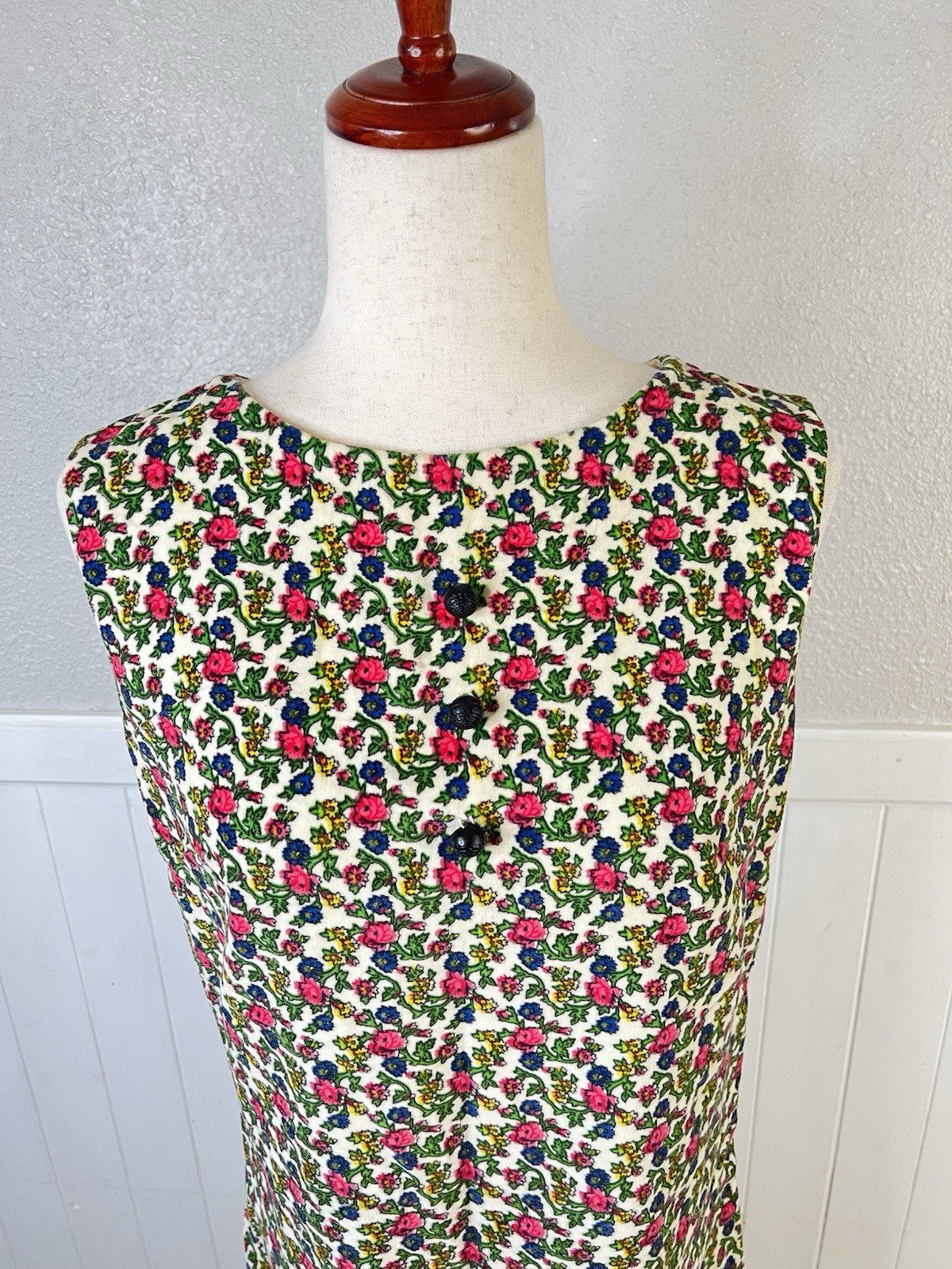 Vtg 70’s Floral Mod Jantzen Dress Womens Size 14 Colorful Sheath Retro Gogo 60s
