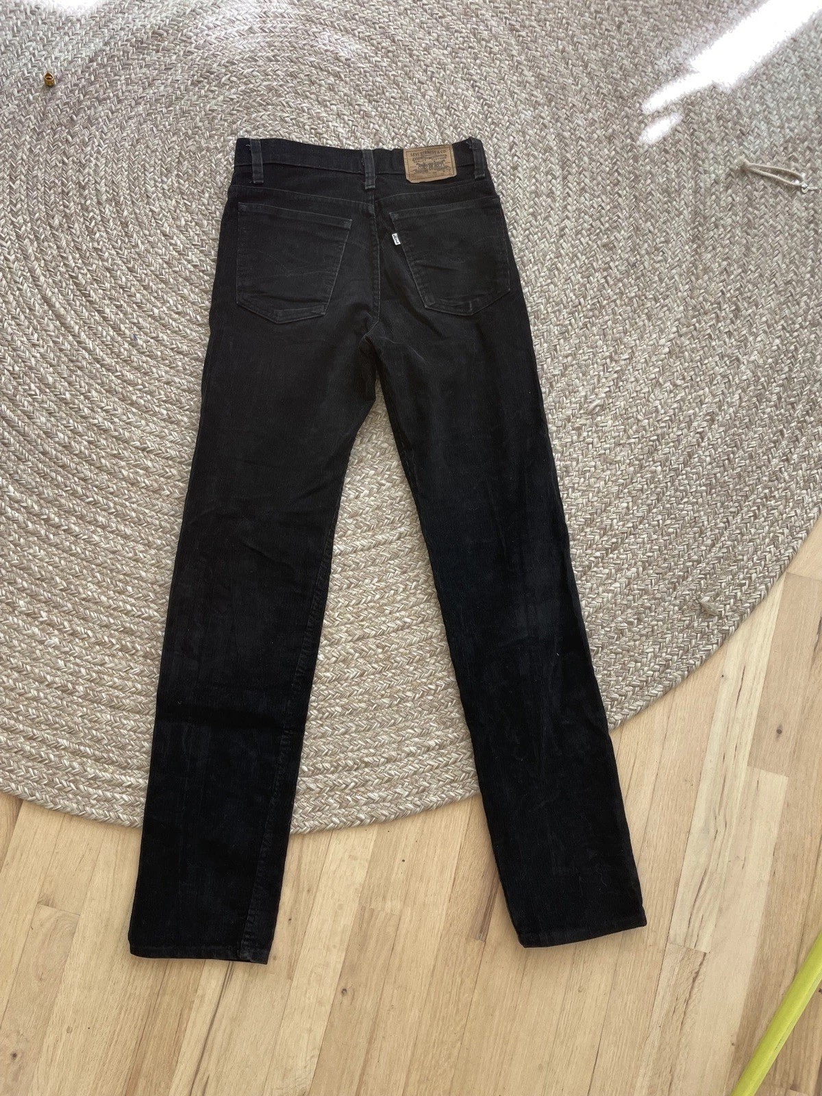 1970’s Holy Grail Levi’s 705 White Tab Black Corduroy Student Cut Pants. 30×32