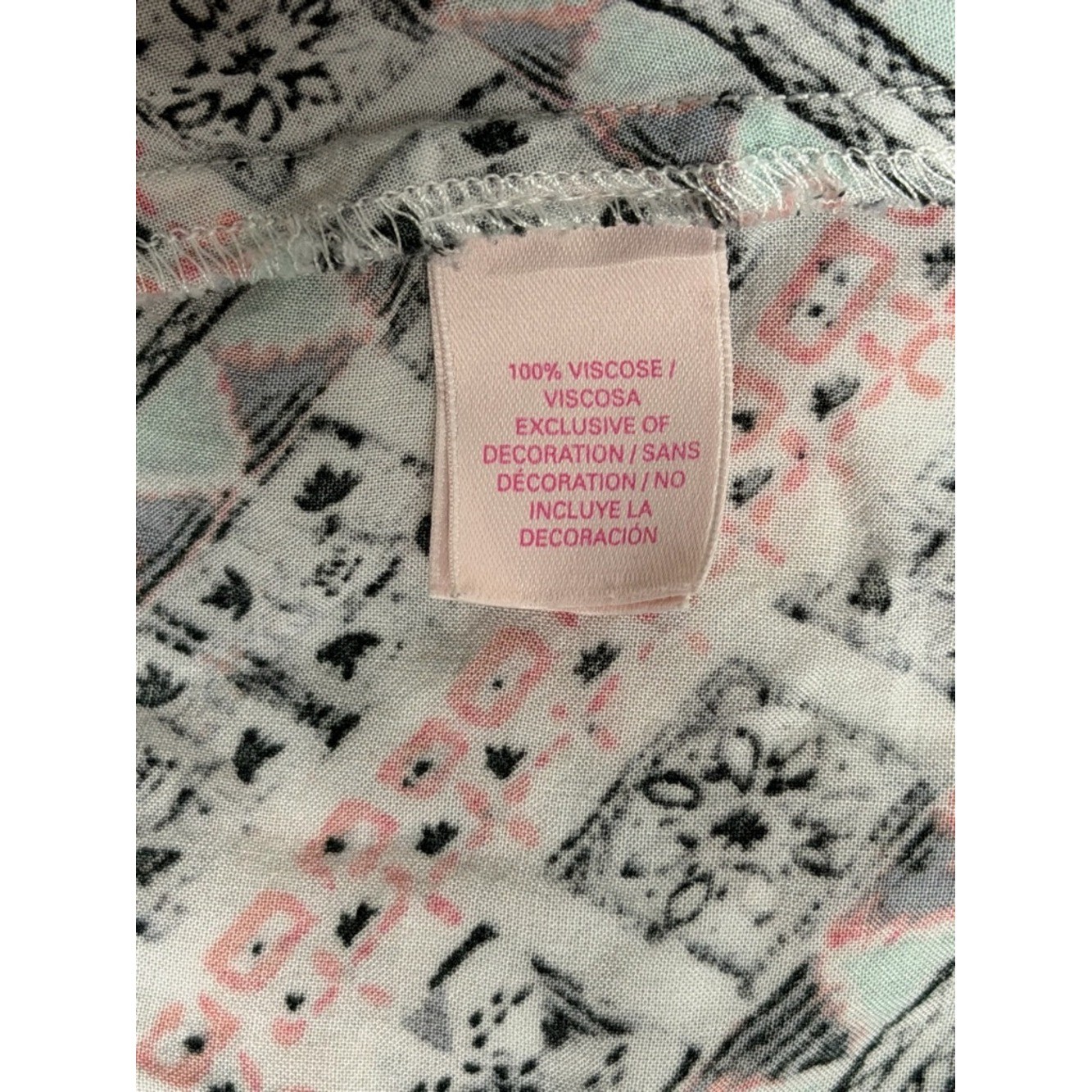Y2K Victoria’s Secret Beach Cover Up Medium White Black Pink Boho Mini Dress