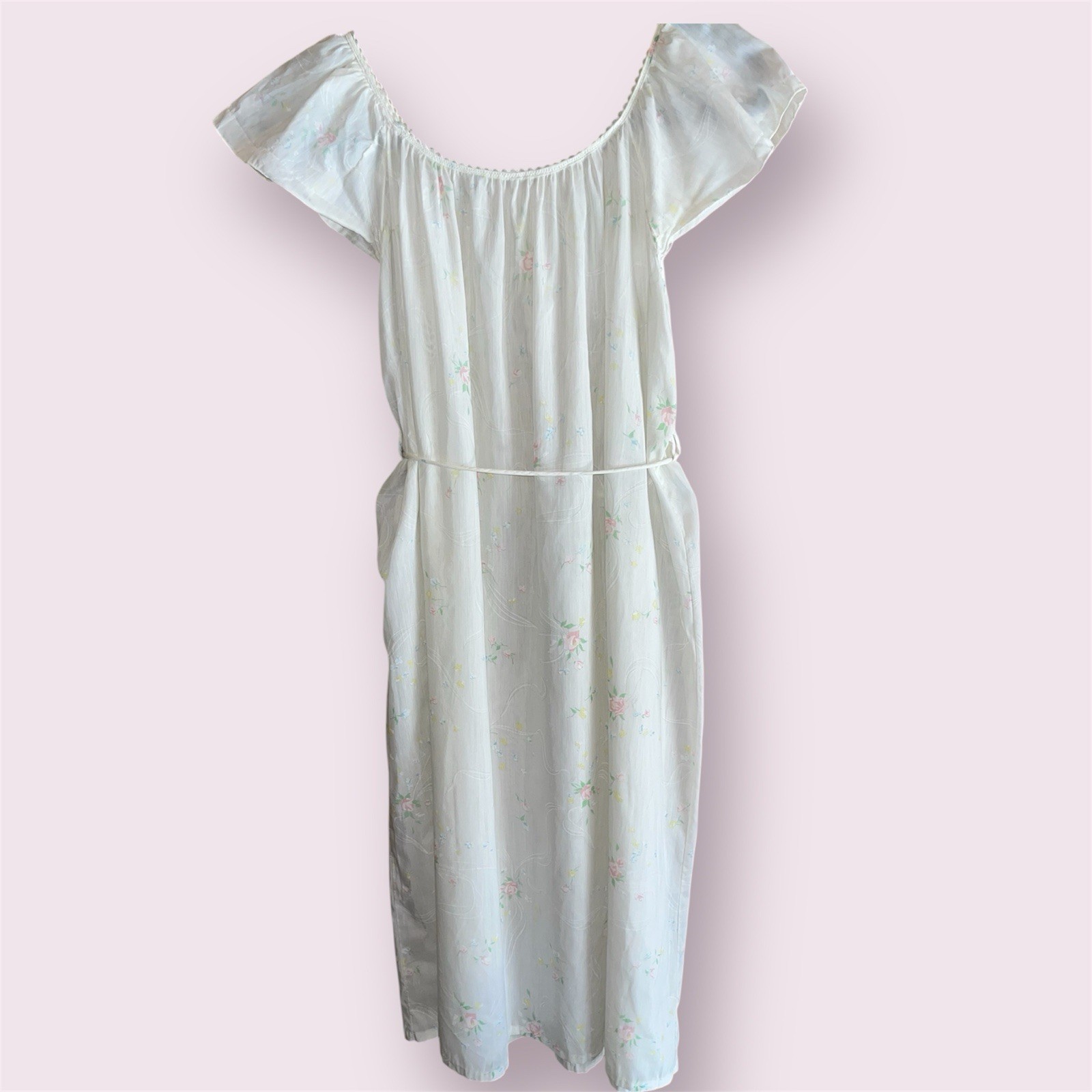 Vintage Darling 1980-90s Thin Cotton Nightgown by Schrank’s, Size Small