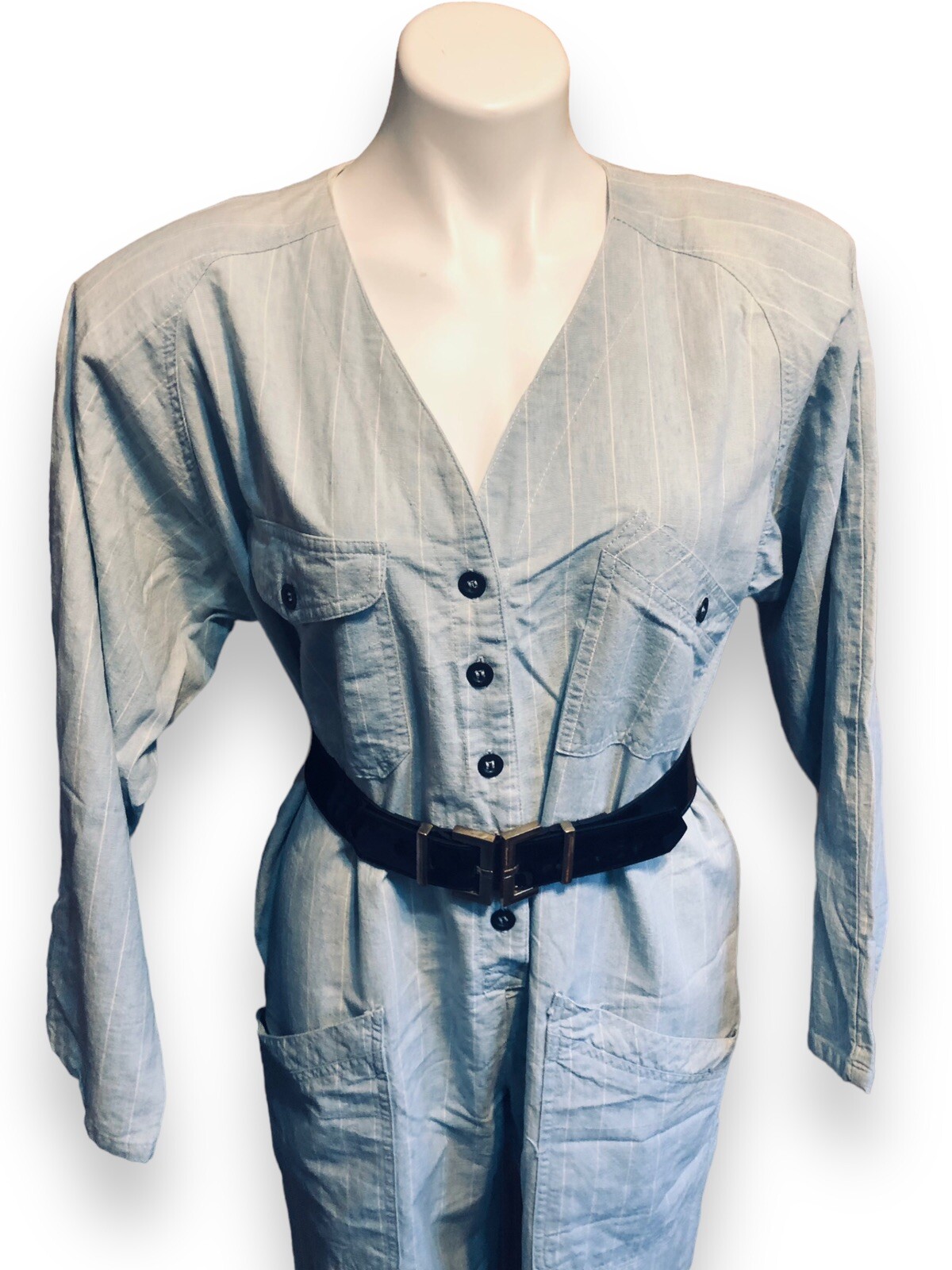 Womens NOS VTG 80s 1980s Jumpsuit Size L Large 14-16 NEW Never Worn