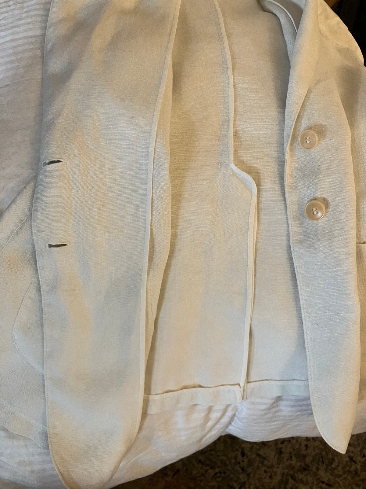 Antique white linen Riding Suit habit Jodhpurs M/L from Main Line estate 1920s