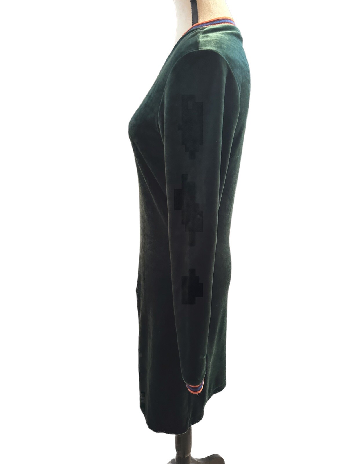 1990’s Limited America Long Sleeve Green Velvet Dress Sz Small Y2K Clean Girl