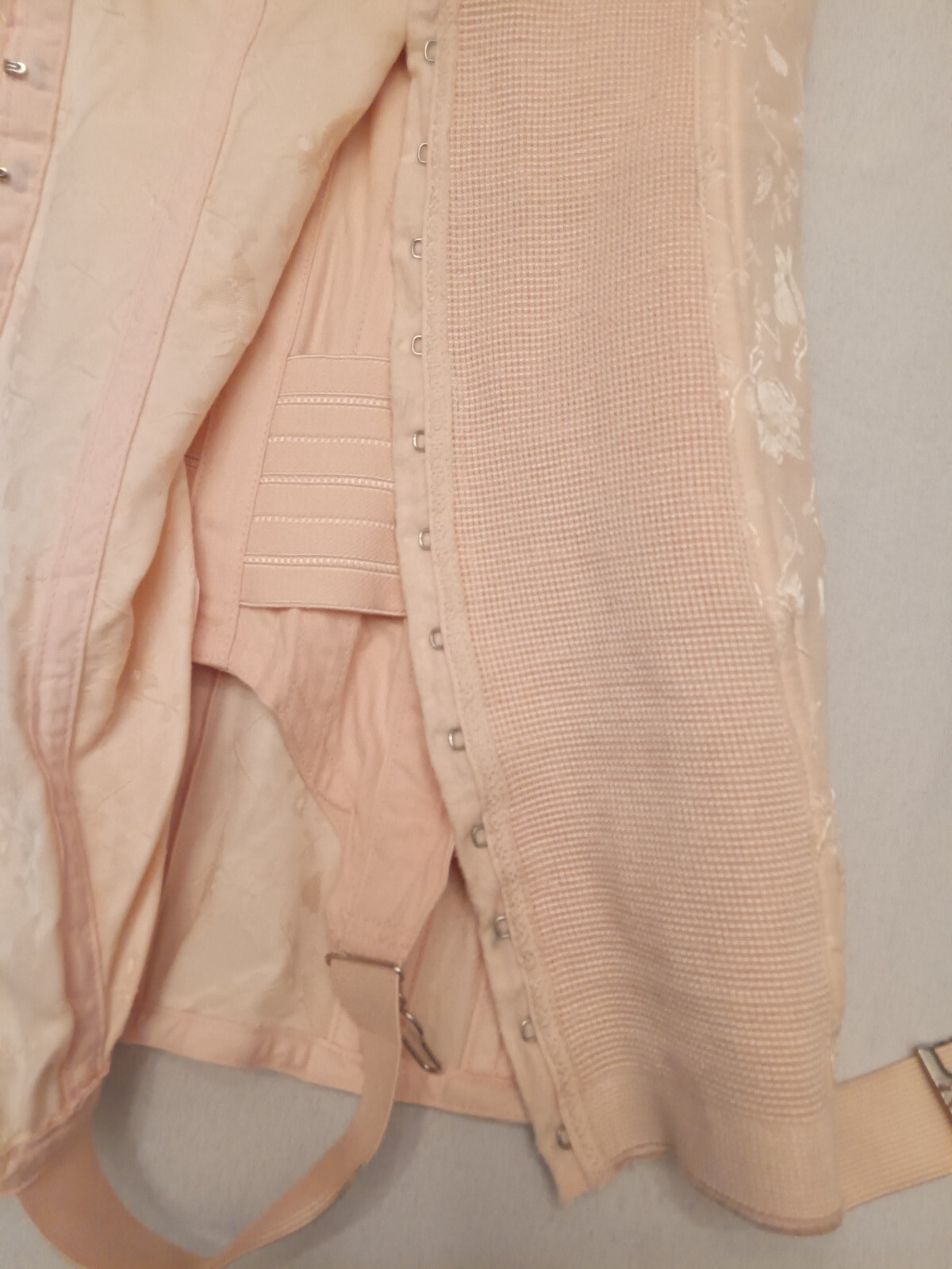 1940s 1950s Vintage Shape wear Girdle And Courset, Pink Floral Undergarments