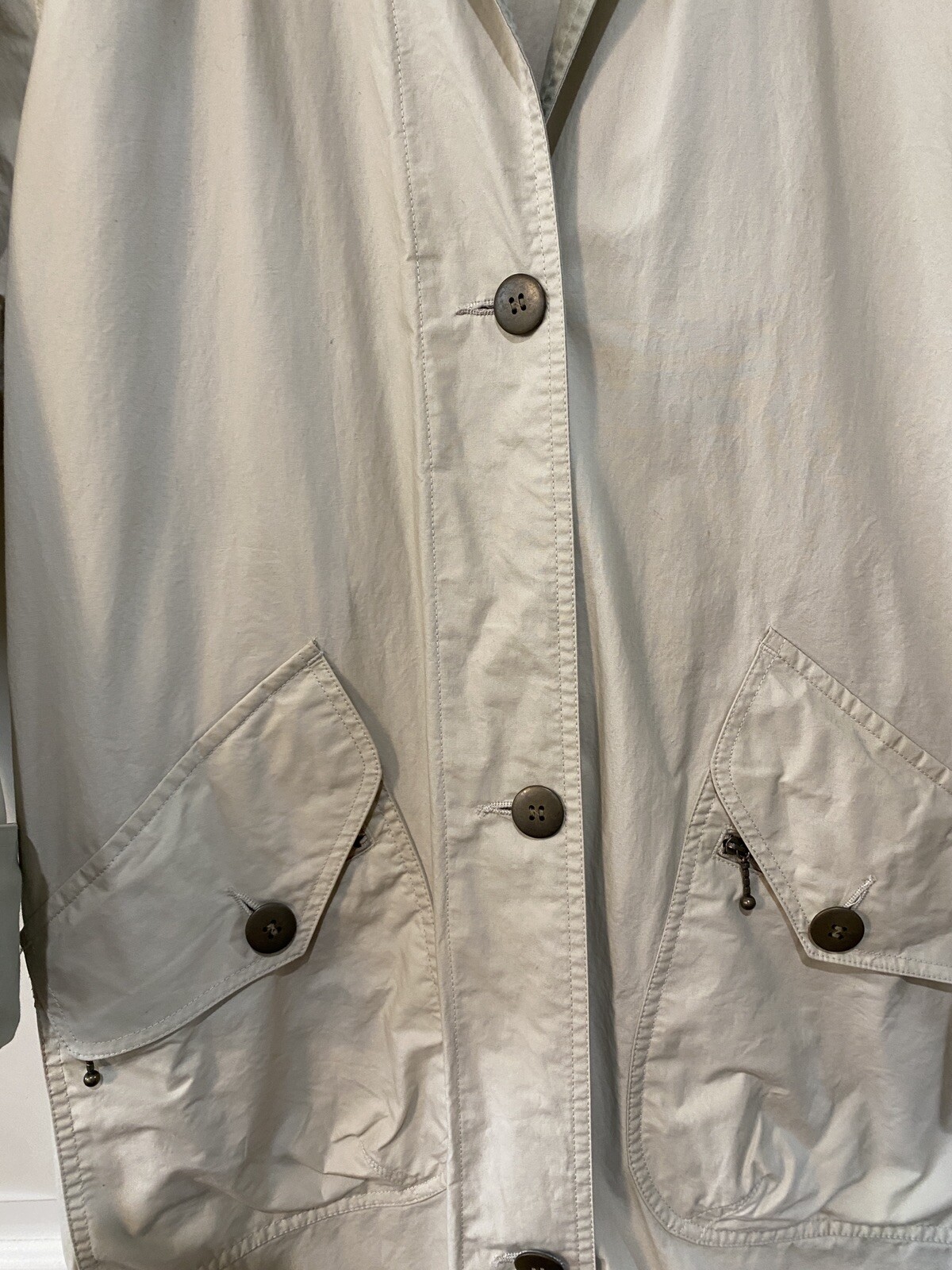 Vintage Eddie Bauer Rain Coat Trench Coat Jacket Beige & Sage Women’s S/P