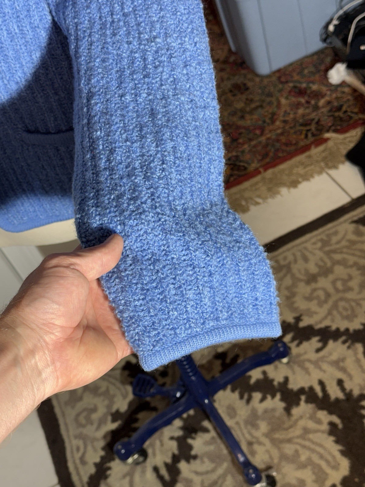Tanner XL Acrylic Light Blue Sweater (vintage New Old Stock, 90s)