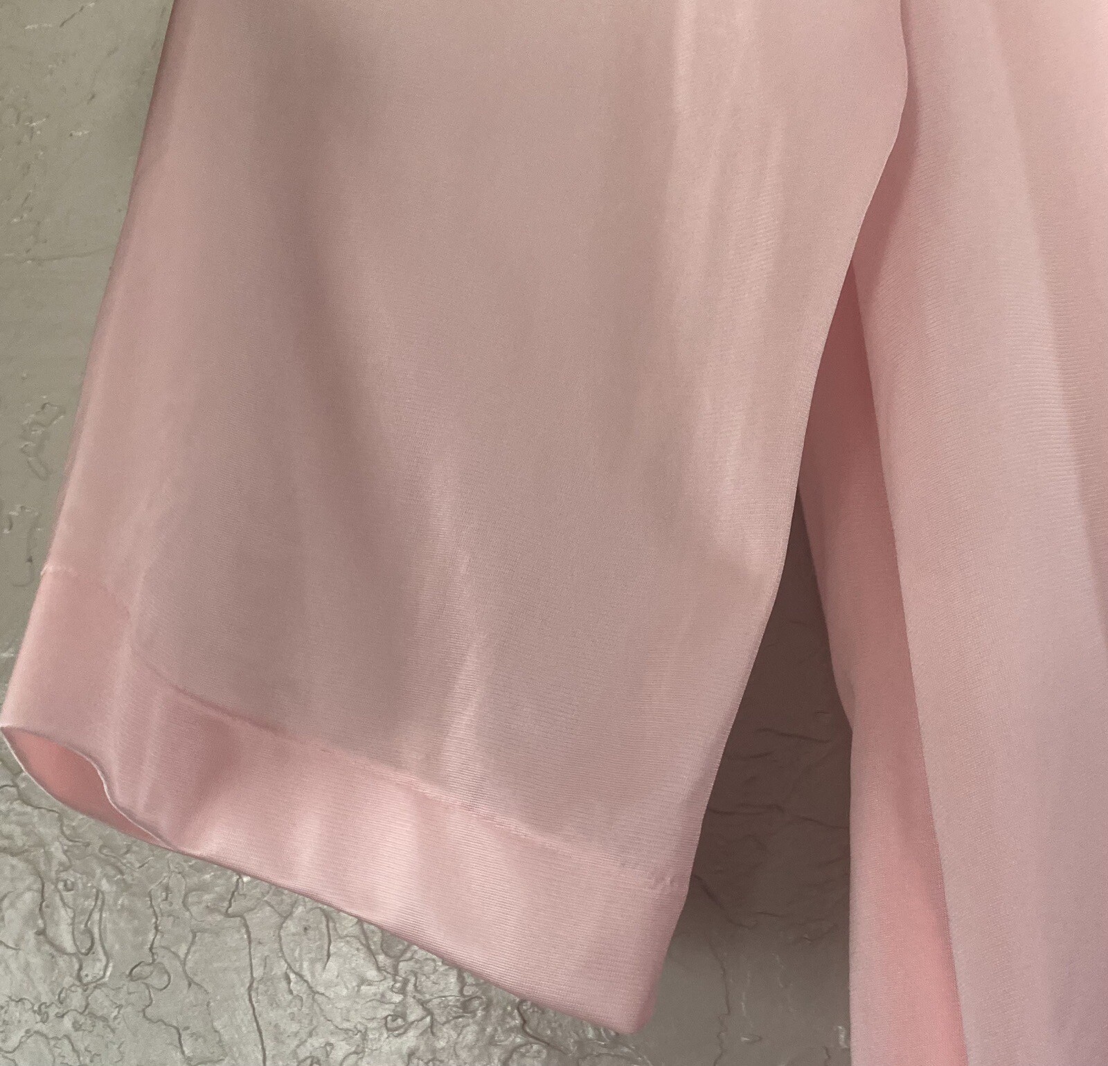 Vintage Lorraine Nightgown Size Large PINK ICE Floral Embroidered Silky Sleep