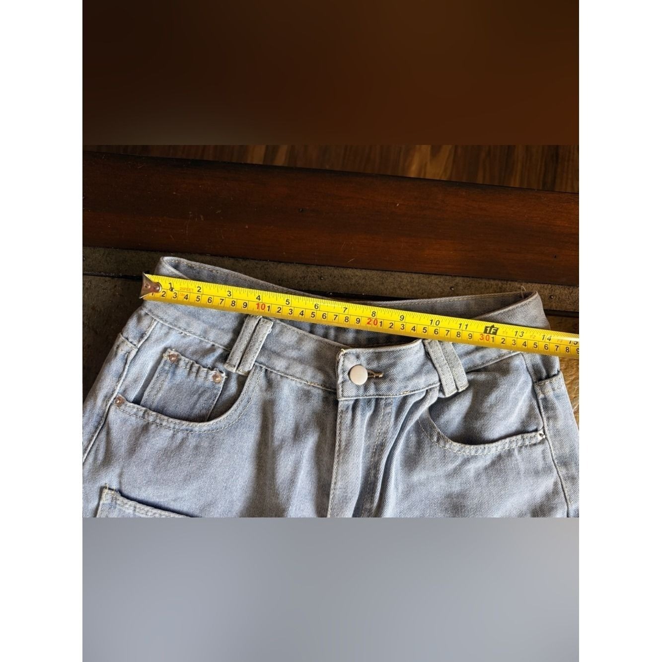 Denim brand large barrel Leg light washed flare jeans hippy boho Gore Corp