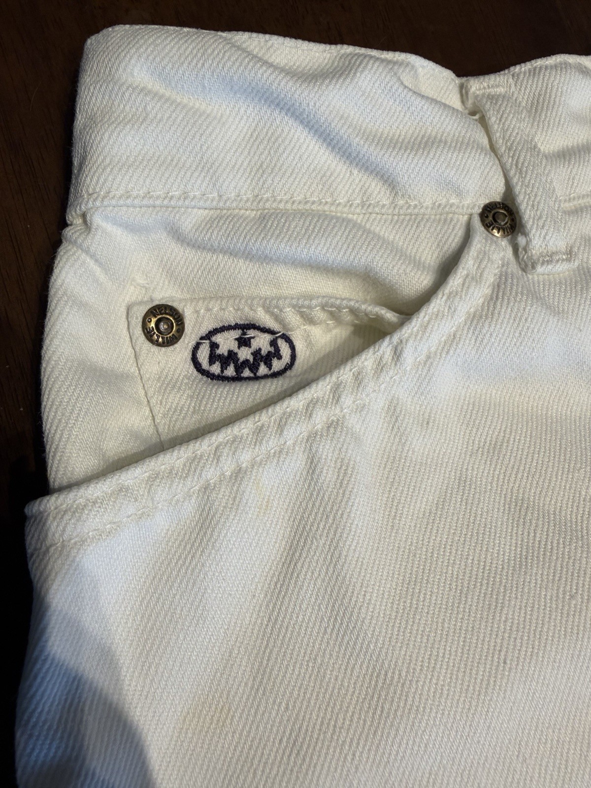 Vintage 80s Willie Nelson Jeans Adult 25×31.5 Rare Embroidered Texas Sneaker