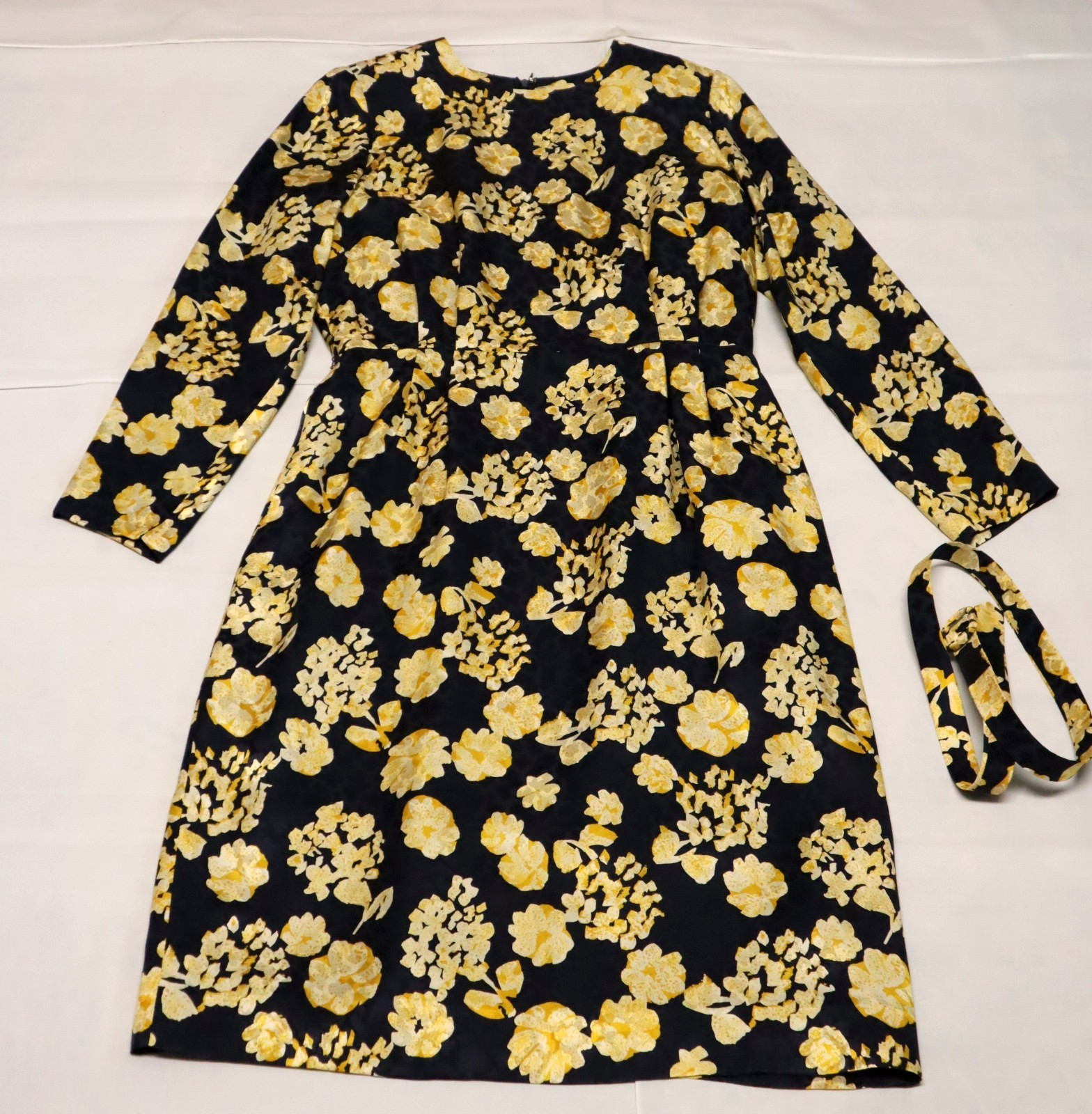 Vintage 1980s CHANG’S FASHIONS yellow floral summer dress 4 (check measurements)