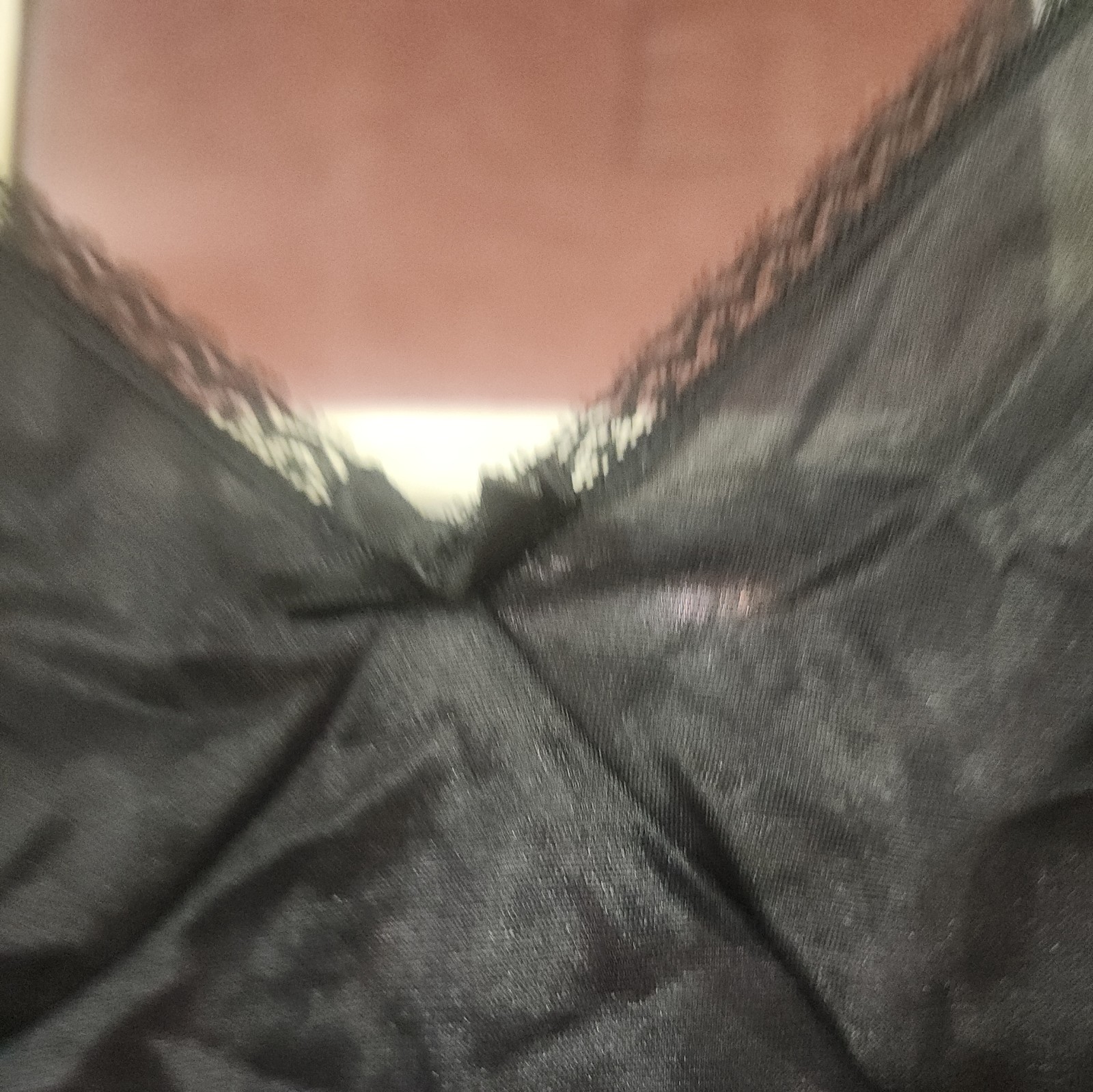 Vintage Vassarette Underneath it all Black Full Slip Nylon Lace Sz 34LL Lingerie