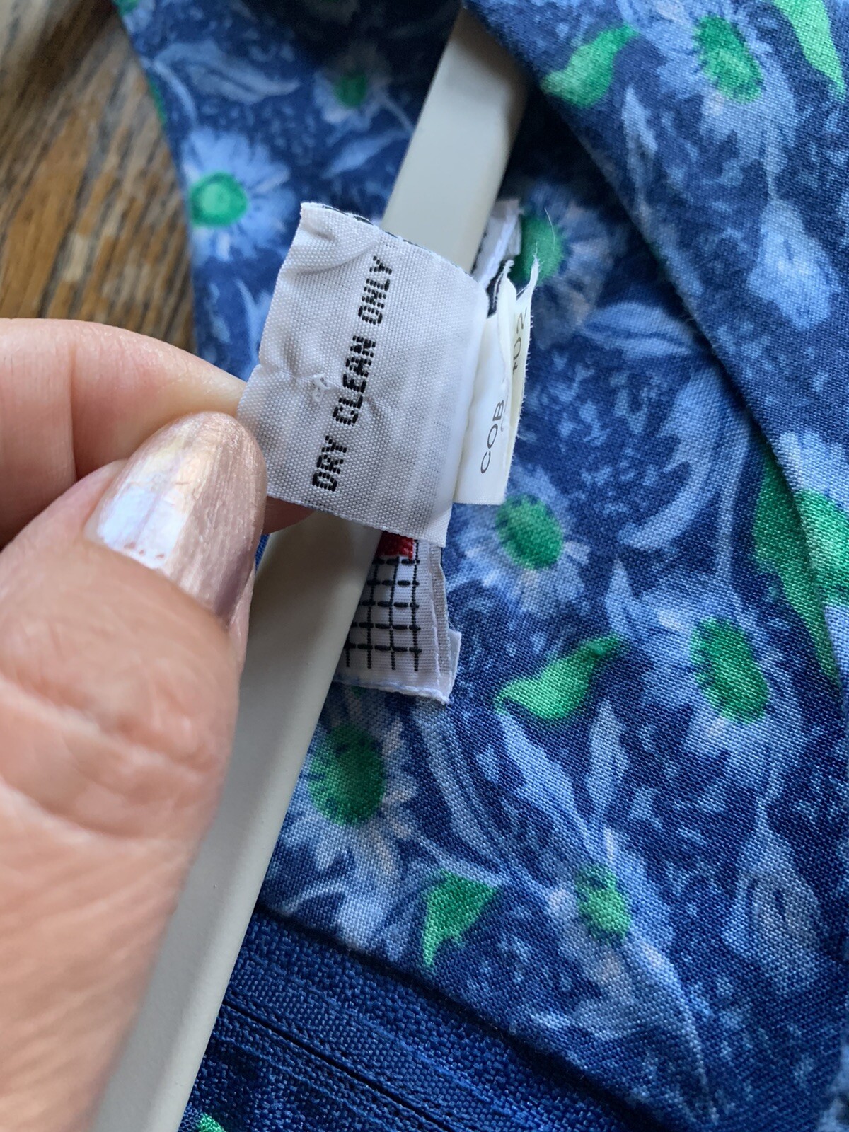 Vintage FADS Jumper Shorts Size 16 One Piece Blue Floral Pattern Pockets Zipper