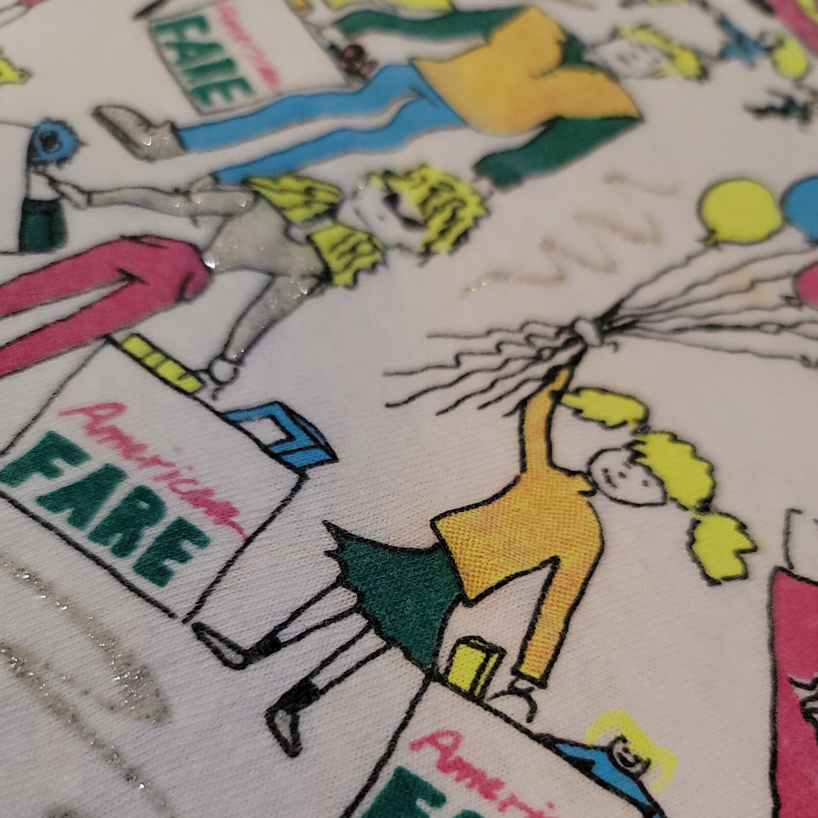 Vintage Single Stitch Fun Stuff NY XL American Fare USA Made (B6)