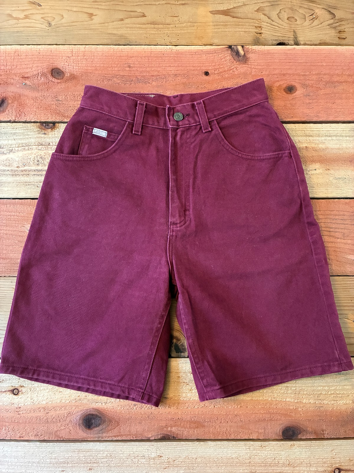 Vintage Lee Oxblood Balloon Shorts USA Made Union Made 90s Y2K Baggy 27
