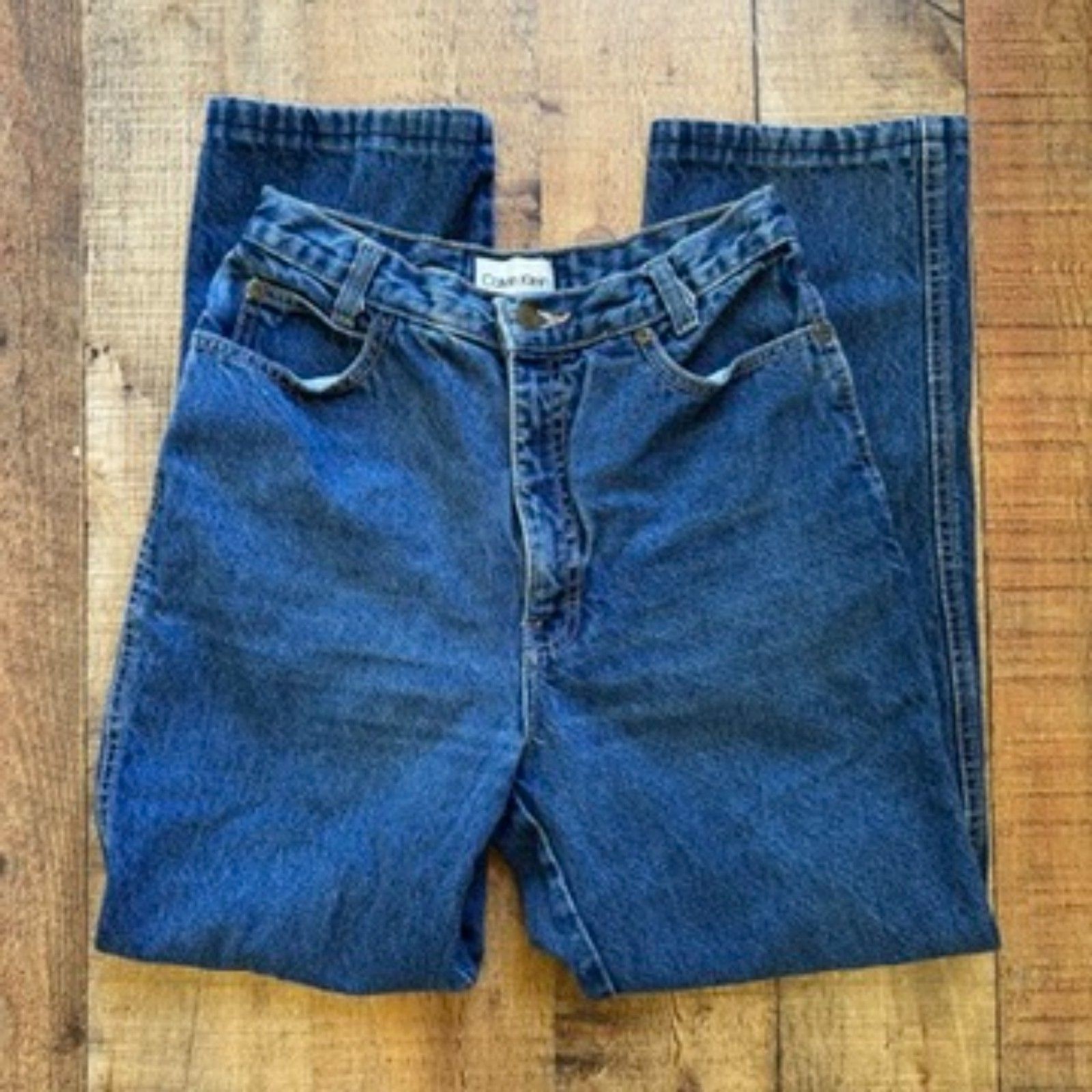Calvin Klein Vintage Jeans High Rise Straight Leg Classic 100% Cotton