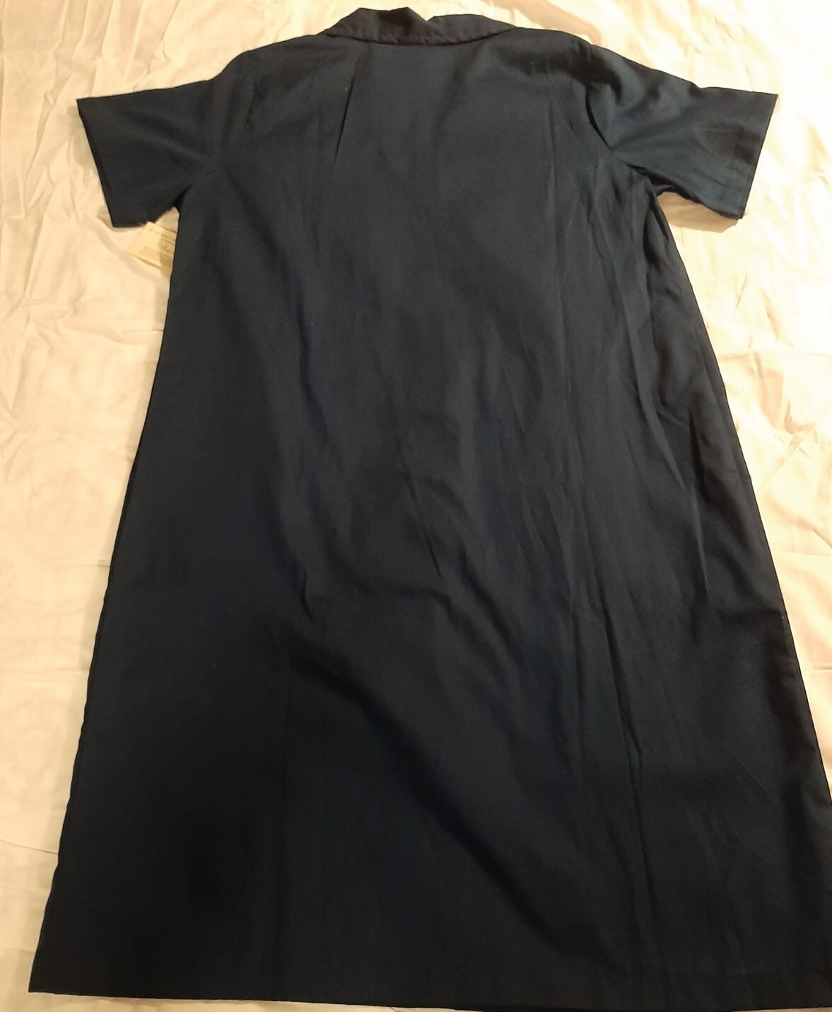 Vintage Retro NWT Sue Sherry Kodel Flower Dress 1960 / 70s Navy Blue