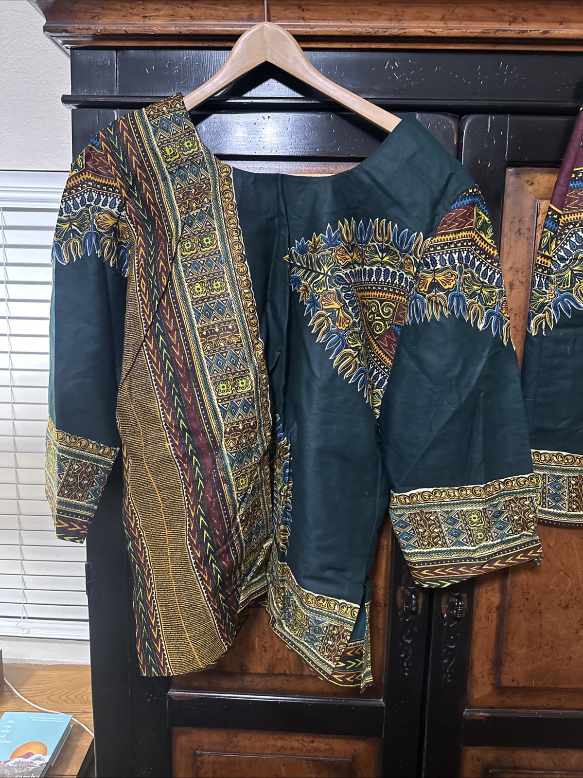 Vintage Custom Handmade Shirt And Skirt, Sunyani, Ghana 1999, Size S