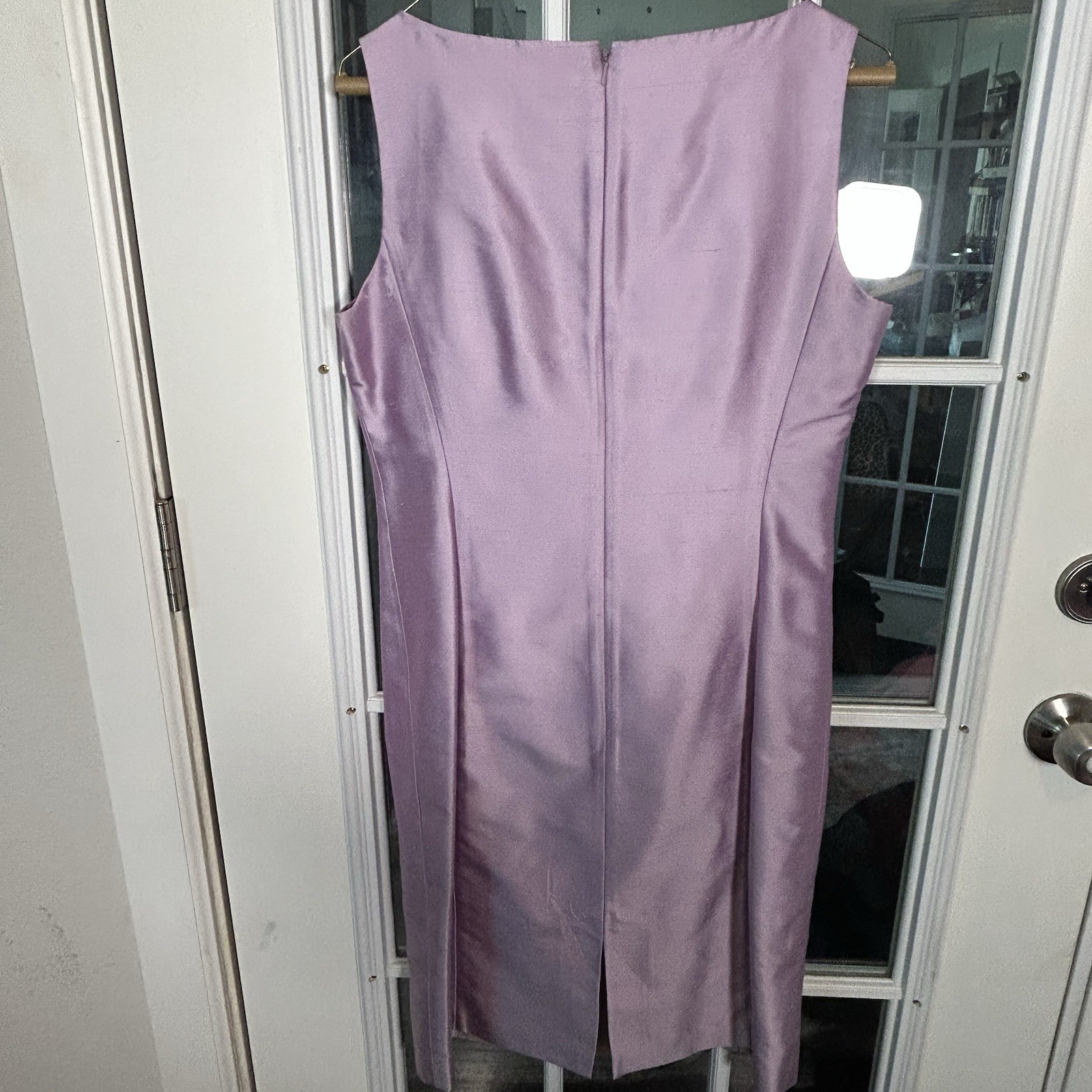 Lillie Rubin X Kay Unger Vintage 1990s 100% Silk Lavender Beaded Dress Jacket 6