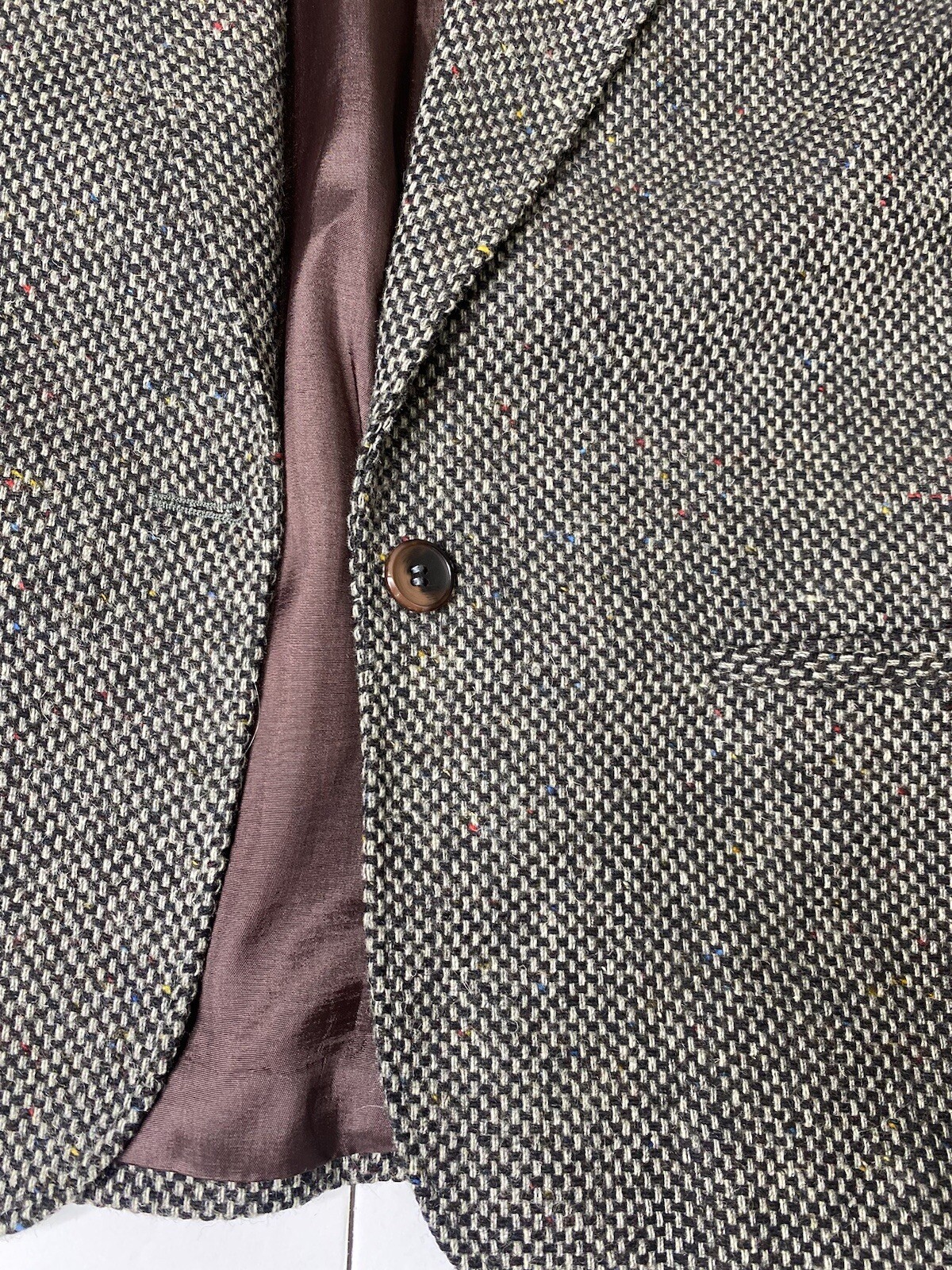 Vintage Silver Unicorn Wool Blazer – Size 5 – Made in Greece – 65% Virgin Wool