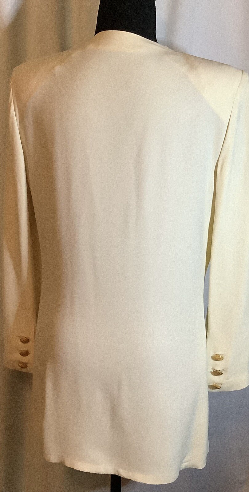 Sonia Rykiel 3 Button Blazer, Cream /Gold Tone Buttons, Sz.40- Sz Medium, Paris