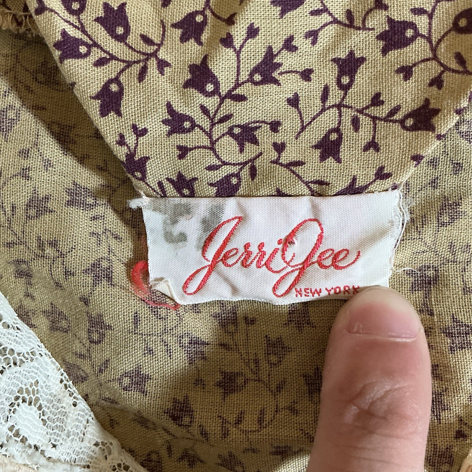 VTG 80s Candi Jones Prairie Dress Women’s Small Cream Lace Midi Fit Flare #10822