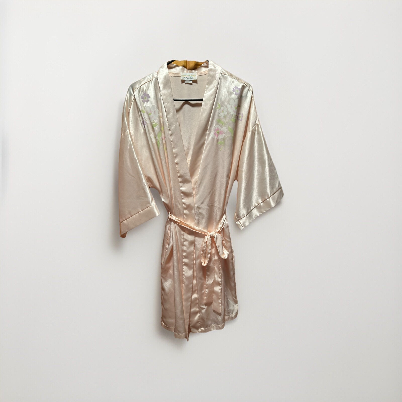 VTG Dentelle Peignoir Set – Robe,Gown,Shorts – Pink, Size L/XL, Made USA