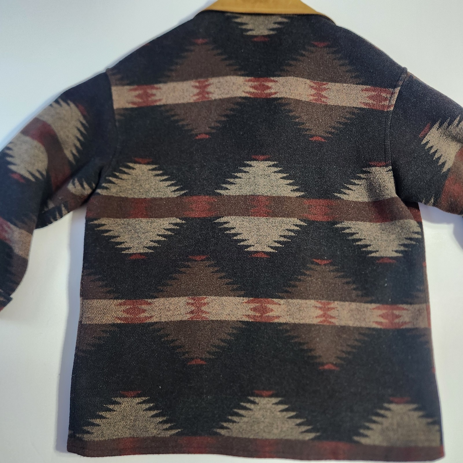 Vintage British Khaki By Robert Lighton Women’s Aztec Wool Blend Jacket Sz Small