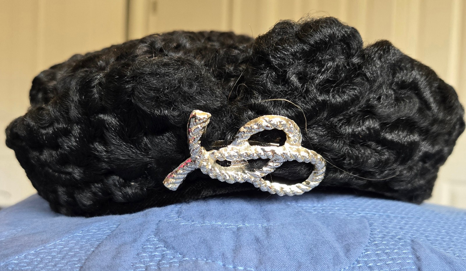 Vintage Persian Lamb Fur Coat w Matching Hat 1950s Astrakhan Curly Lamb Small