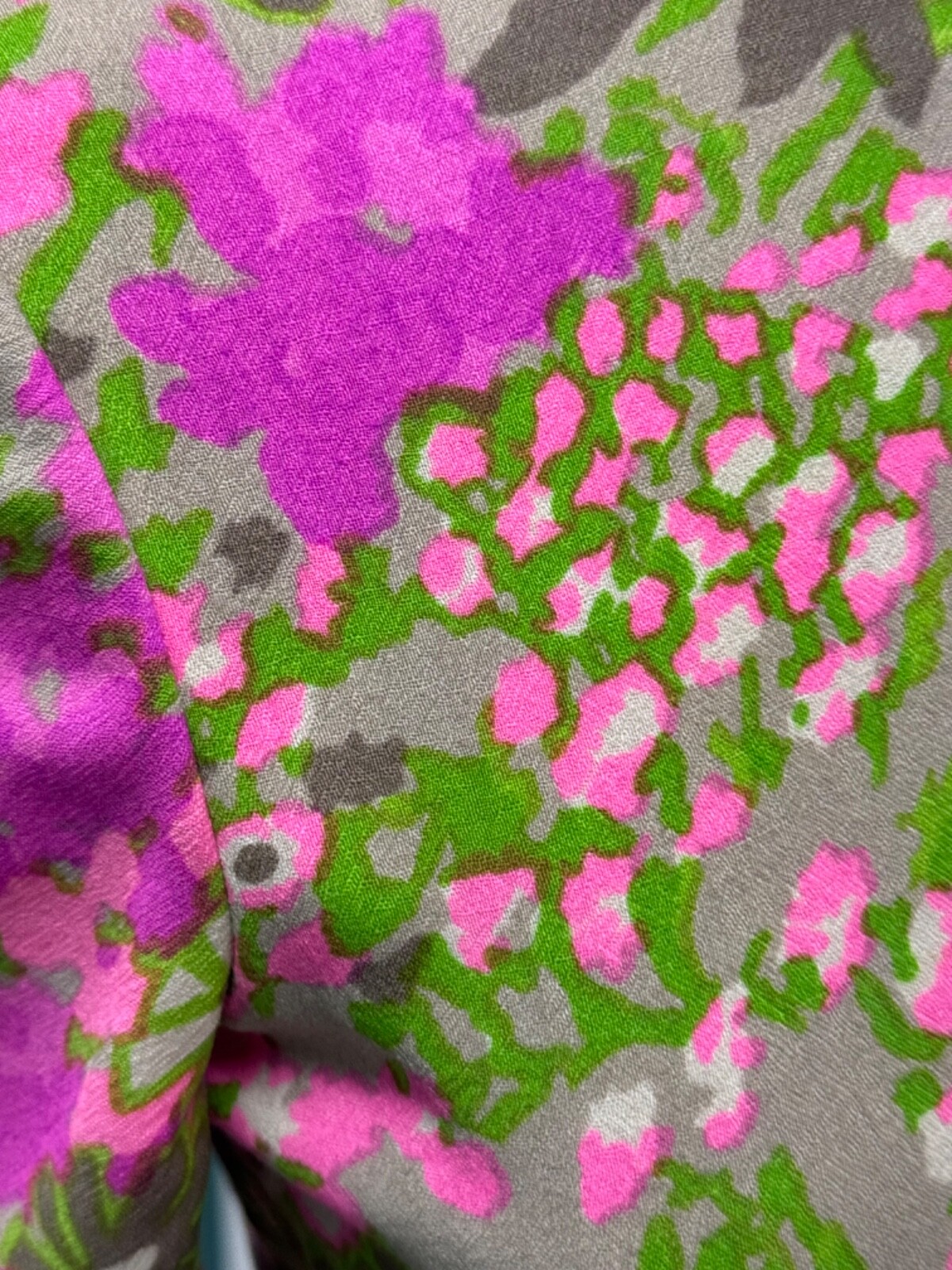 Fantastic Vintage 60s 70s Bright Colorful Floral Dress By Chester Weinberg Small