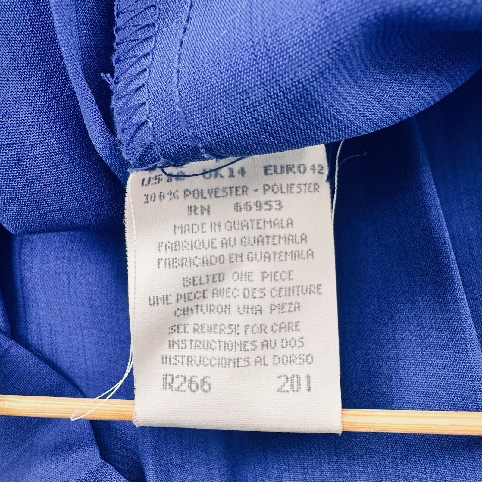Leslie Fay Pleated Dress Women 12P Blue Vintage 80s Belted Midi Career