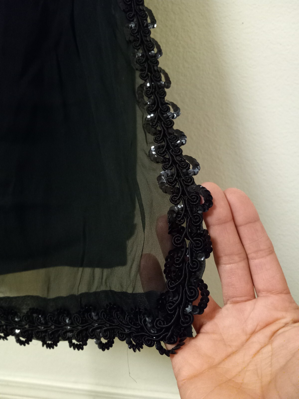 Formal 1960s Dress Bespoke 2 Piece Black Dress With Sheer Overlay Small