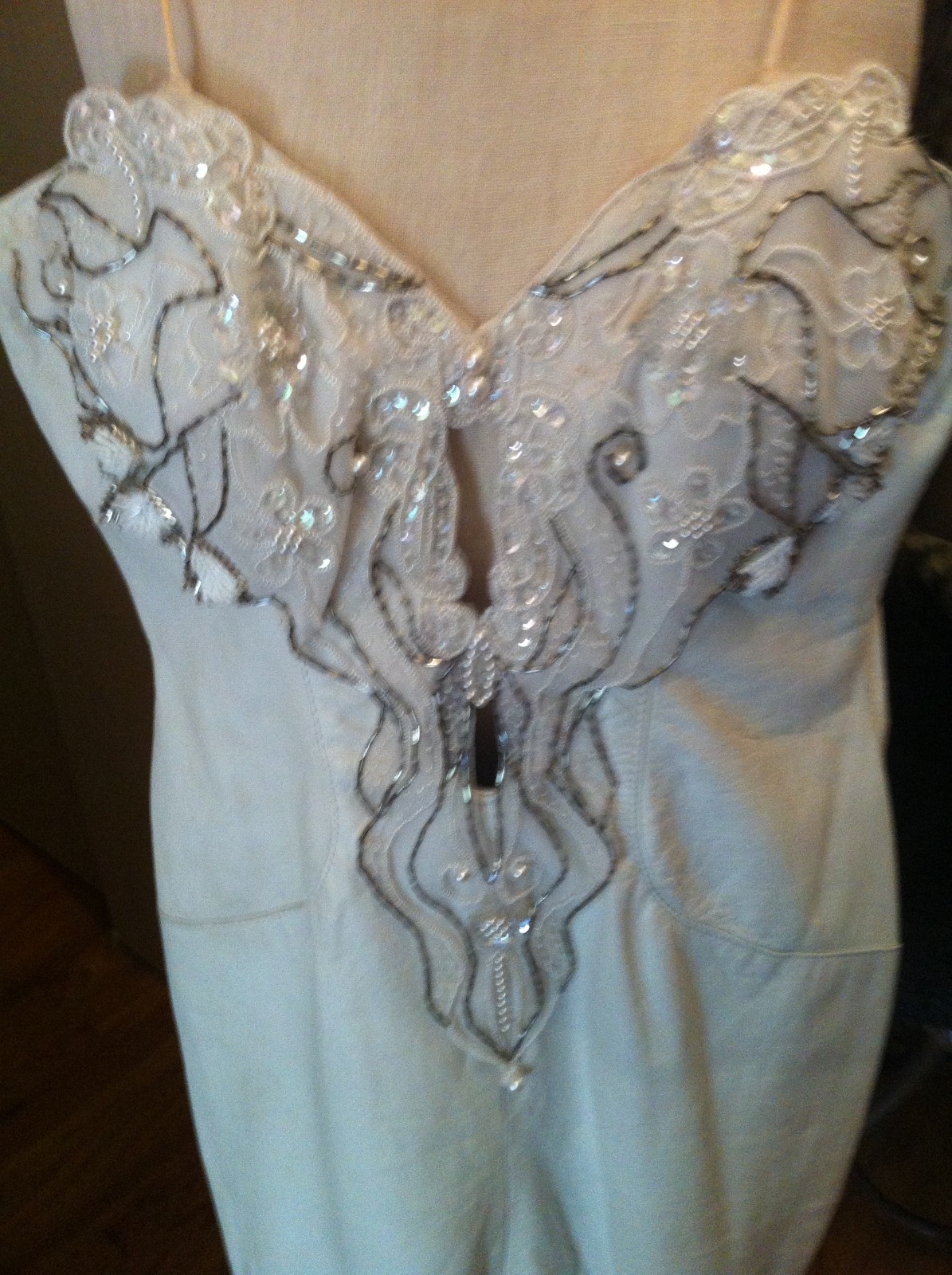 Leather Dress Cream size small Climax Karen Okada For David Howard