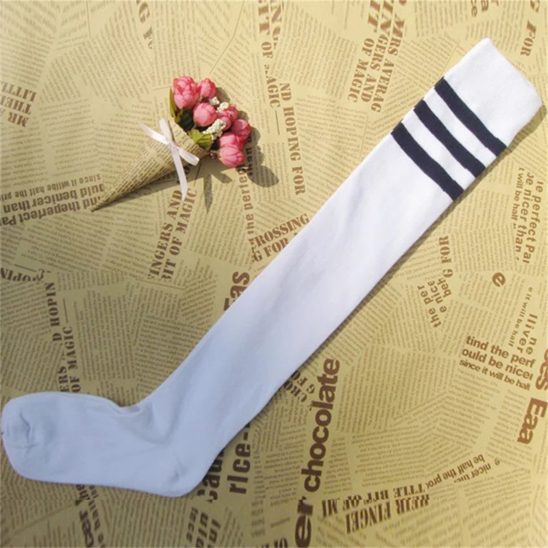 1Pair Knee Socks Women Knee-socks Lady Splicing Stockings Autumn Winter High Tub