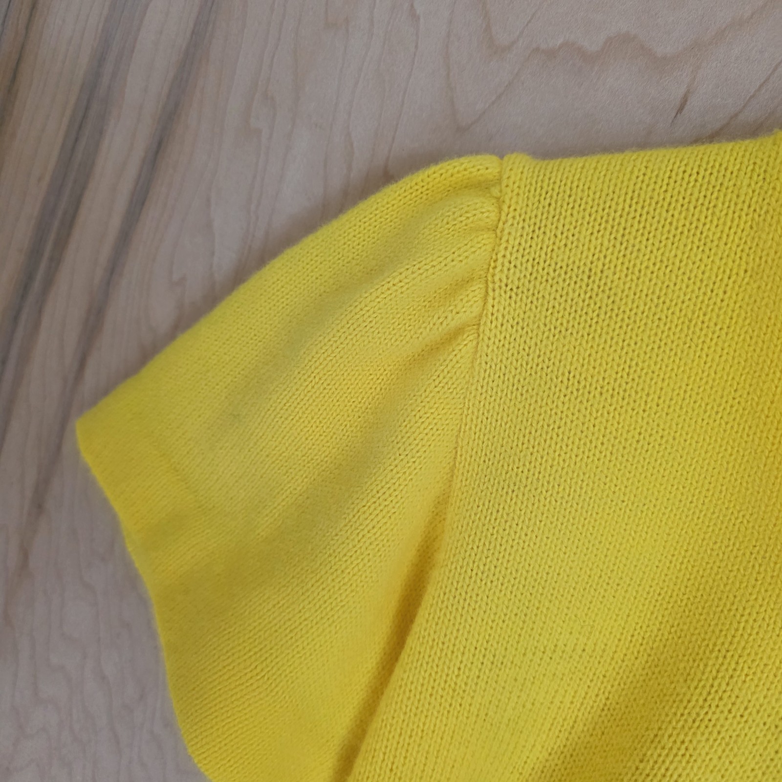 Alberic Beldoch Popper Vintage 60s Yellow Orlon Acrylic Belted Sweater Dress