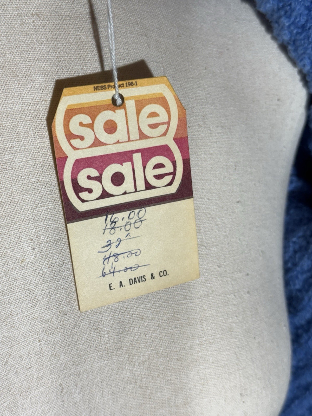 Tanner XL Acrylic Light Blue Sweater (vintage New Old Stock, 90s)