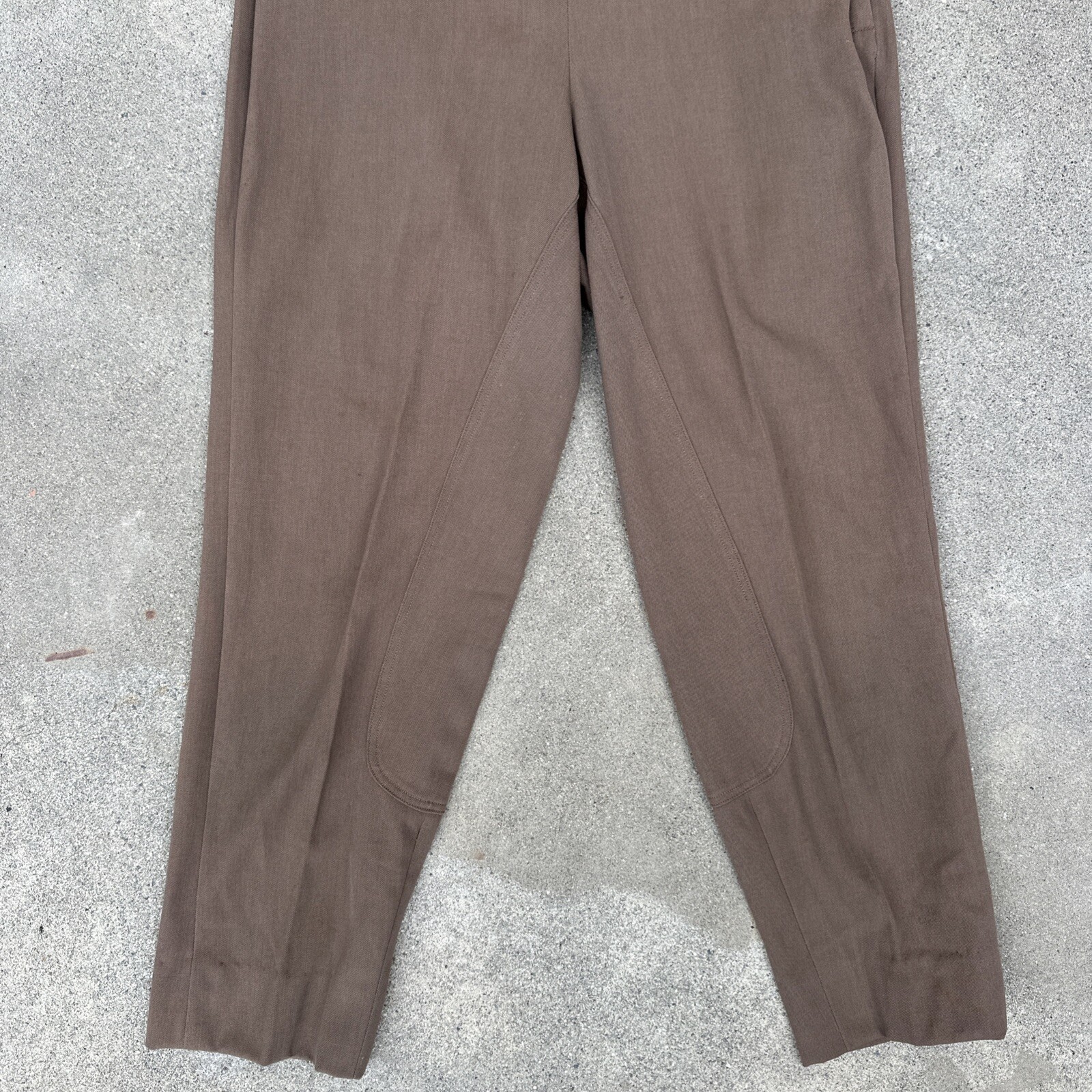 Vintage 1930s 1940s Brown Side Zip Pants Trousers Sportswear High Waisted