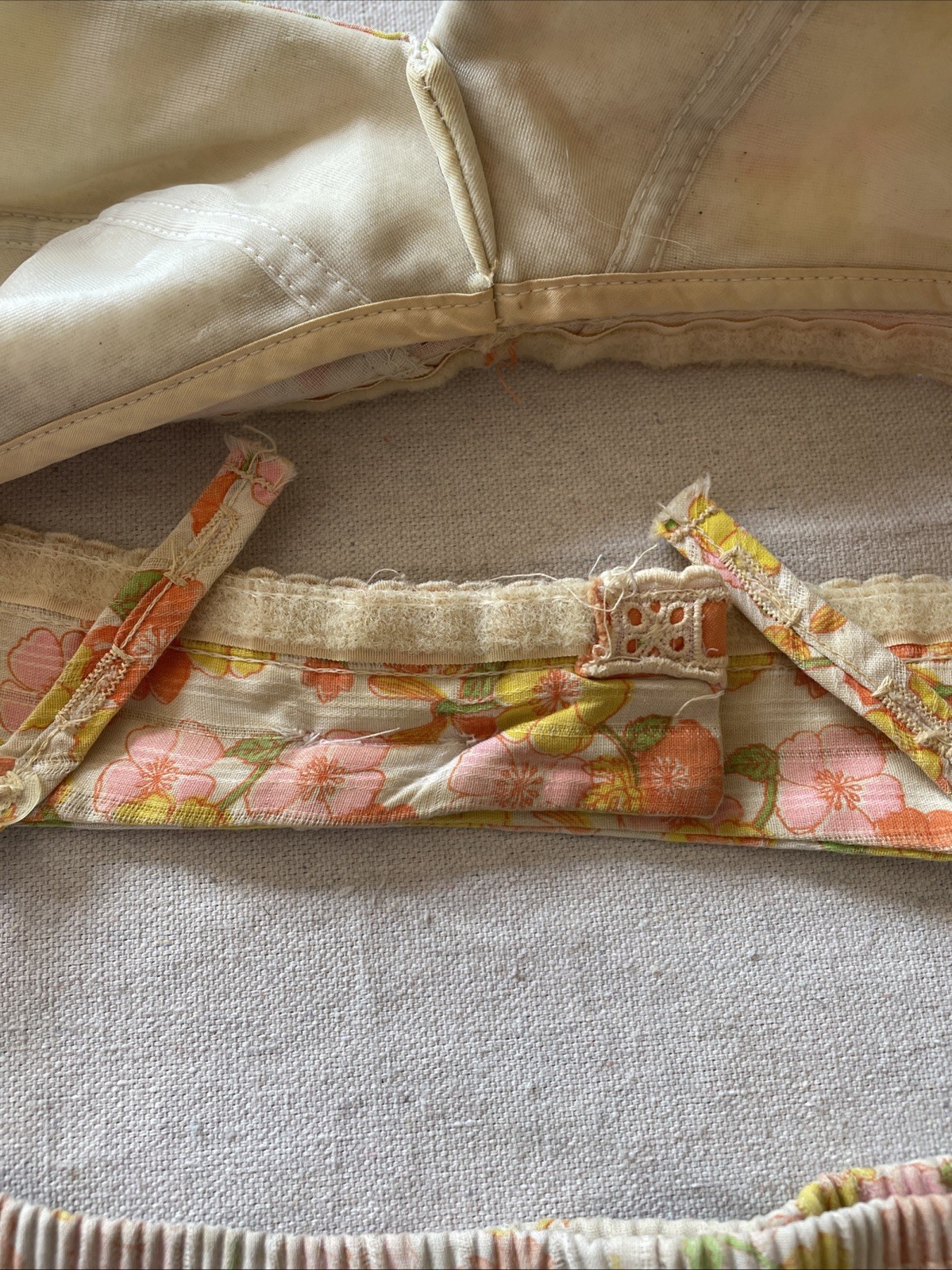 Vintage Swimsuit Bikini Pink Yellow Orange Sears Roebuck Size 9
