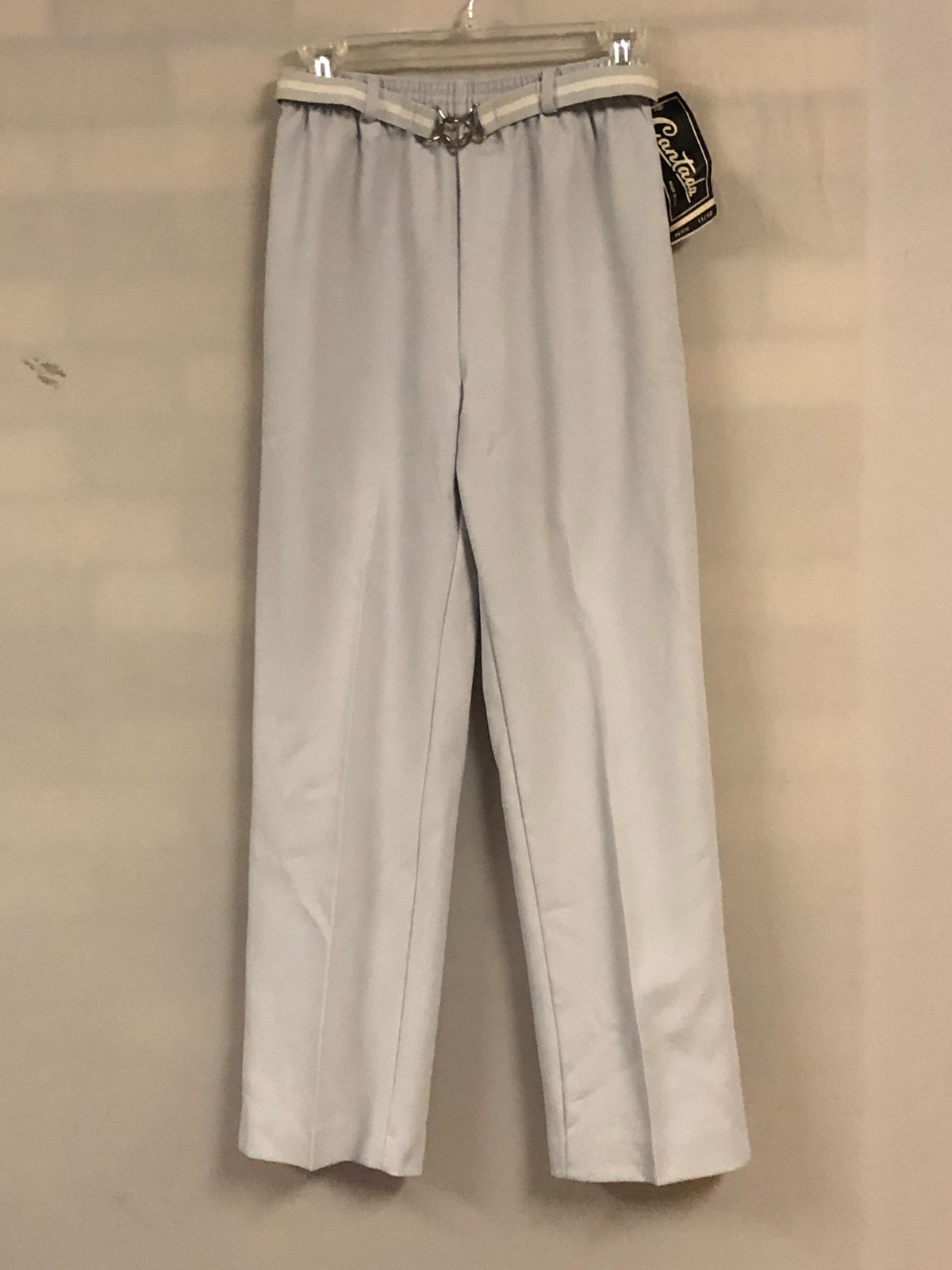 Vintage 70s Cantada Gray Polyester Pants Size 25″-28″ Waist x 28″ Inseam