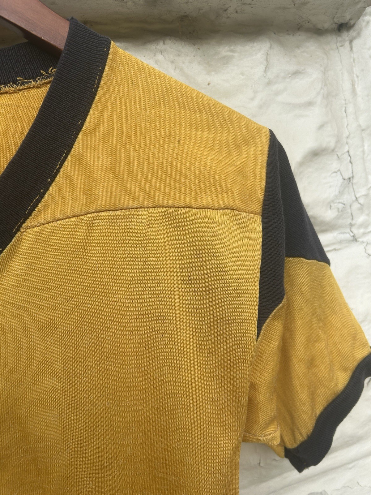 Vintage 1950’s Jersey Women’s Yellow Wringer Short Sleeve