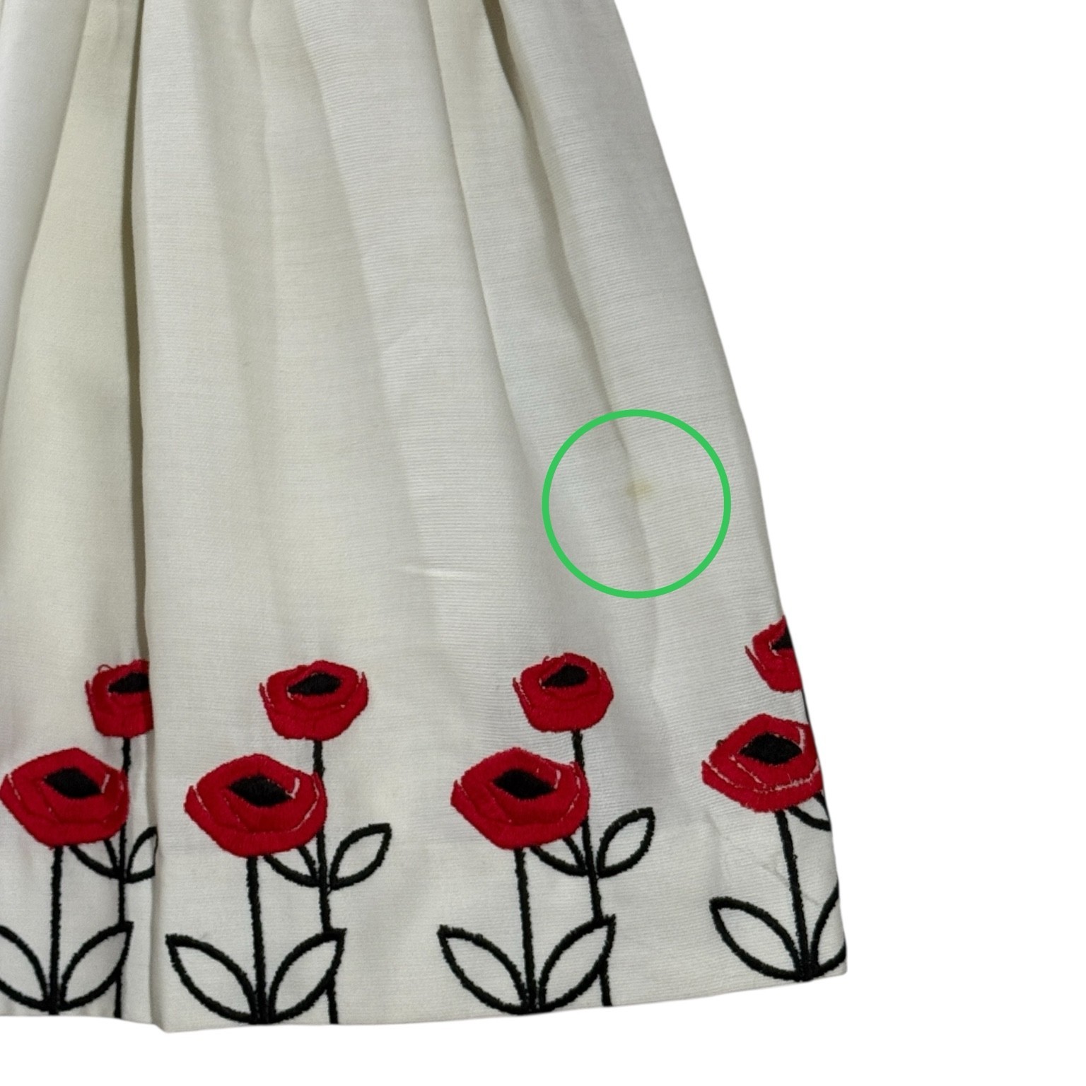Vintage Coquette Retro Tea Dress 10 Eve Le Coq California Poppy Embroidered Red